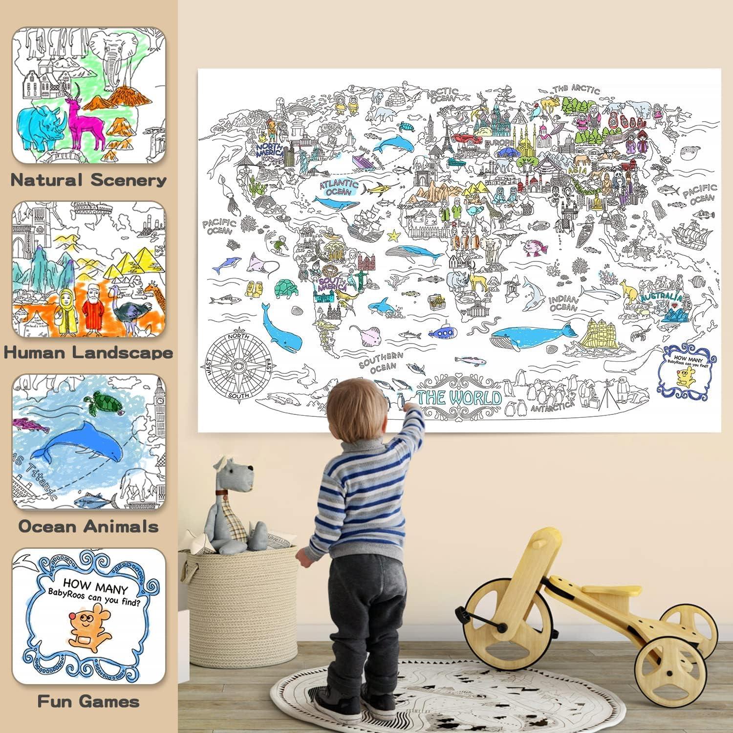 Póster para Colorear Gigante Jar Melo 115 x 80 cm para Niños