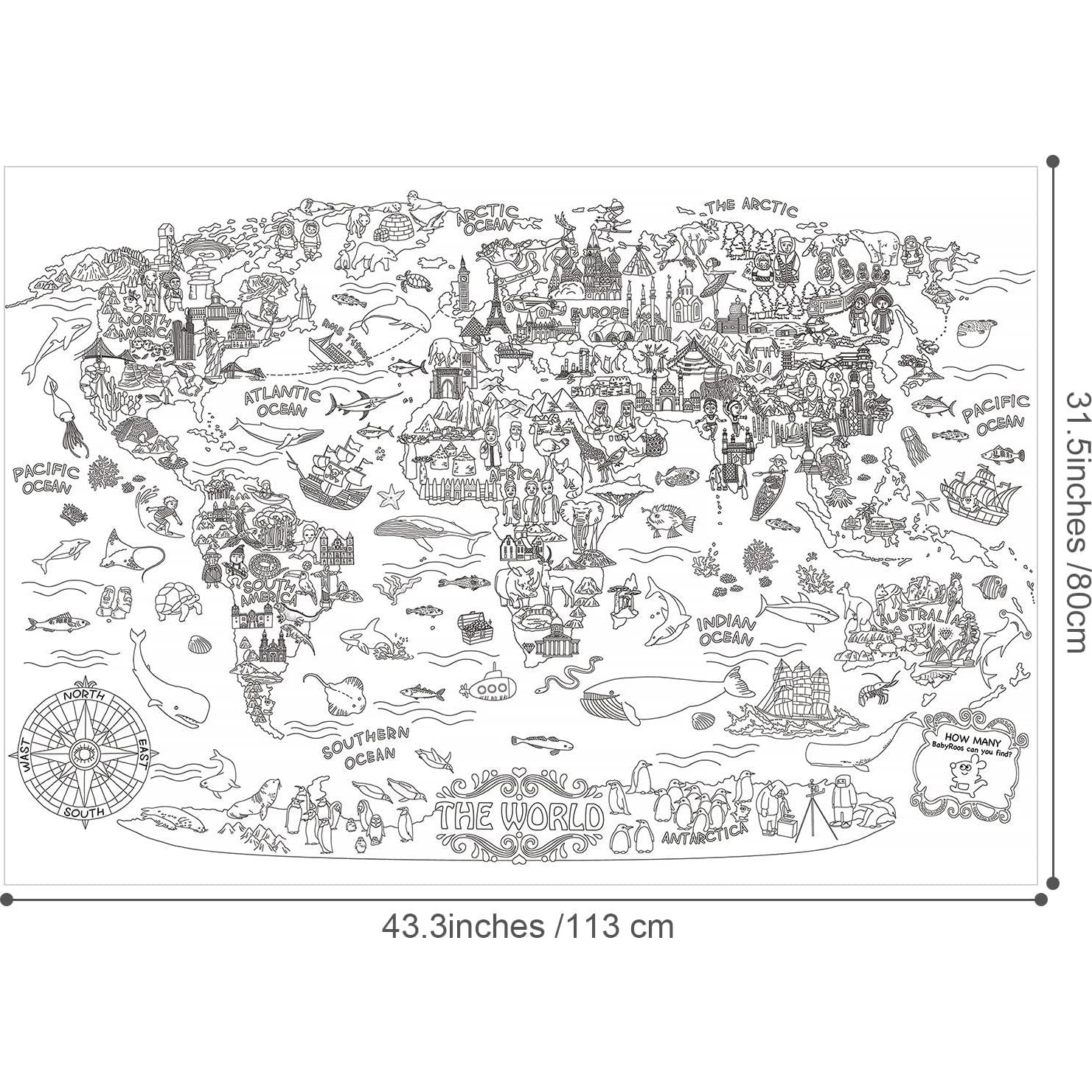 Póster para Colorear Gigante Jar Melo 115 x 80 cm para Niños