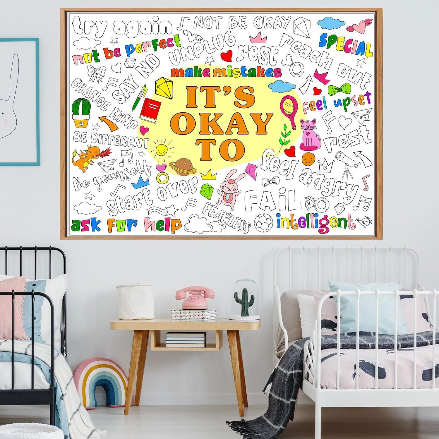 Póster de Colorear Gigante Naozinebi Afirmaciones Positivas 80x110cm