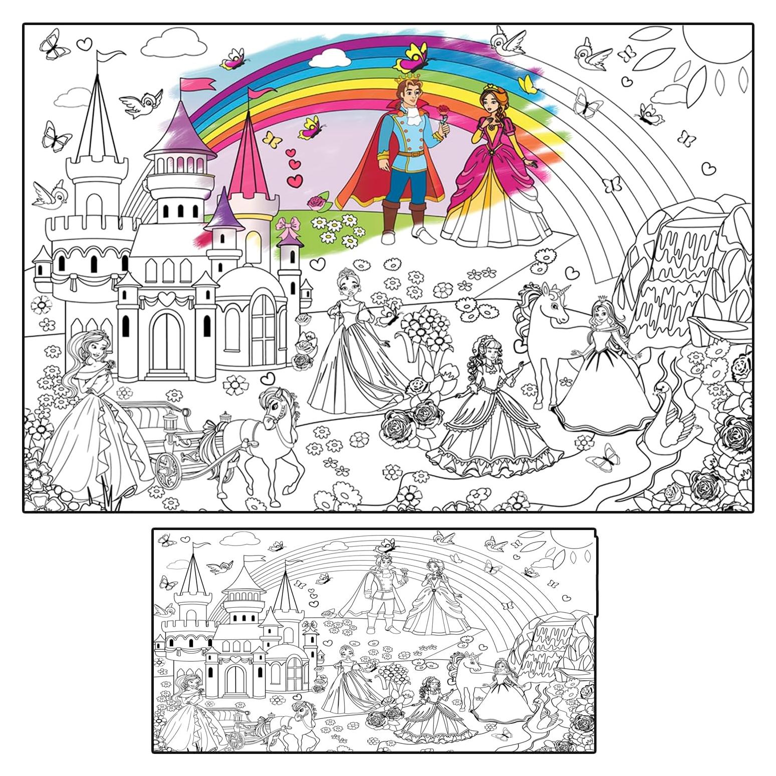 Póster Gigante para Colorear ALEX Art - Princesa 98.4x66 cm