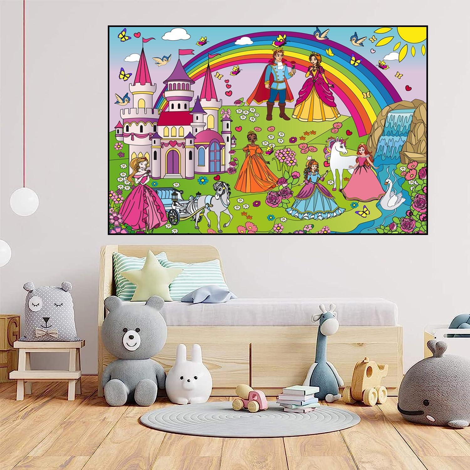 Póster Gigante para Colorear ALEX Art - Princesa 98.4x66 cm