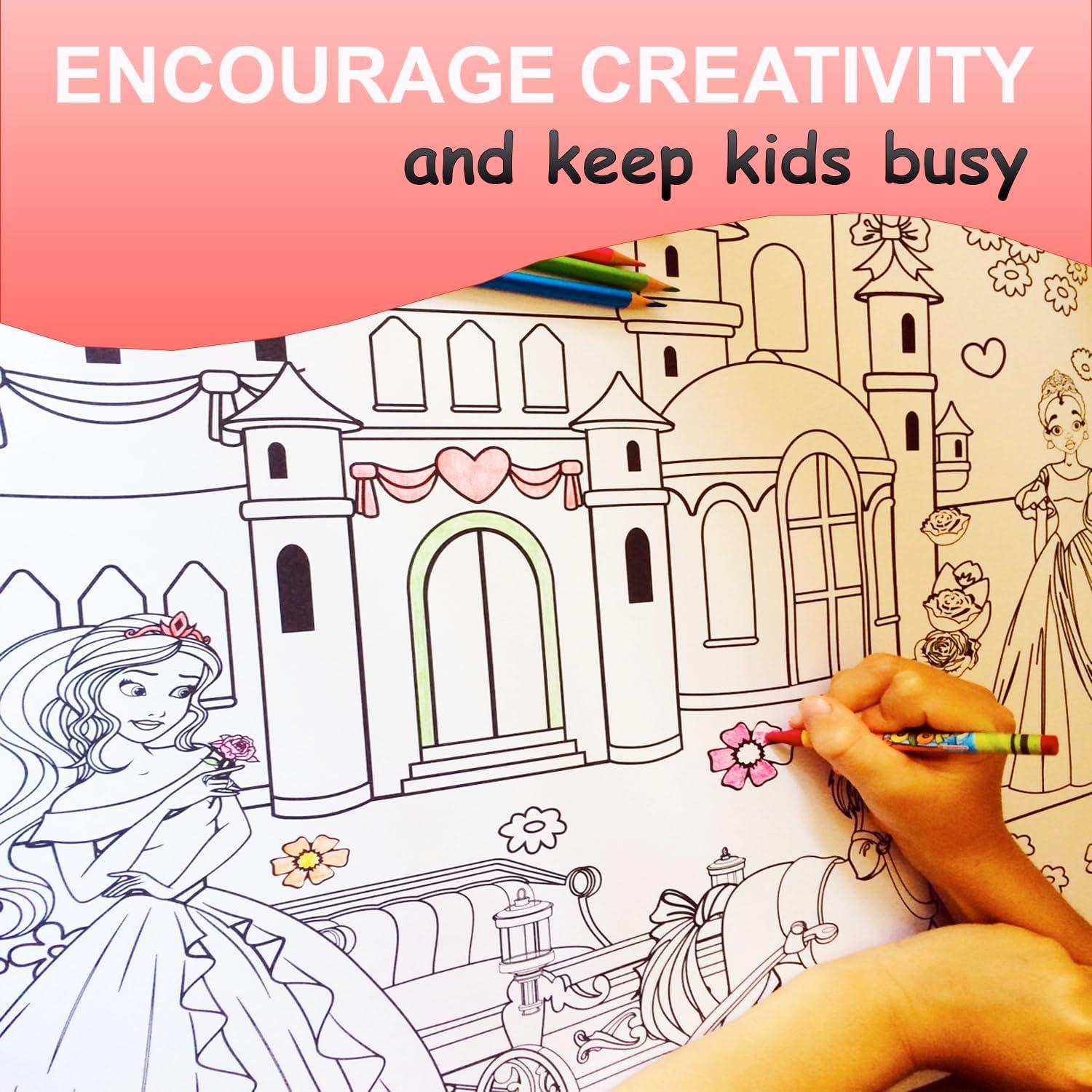 Póster Gigante para Colorear ALEX Art - Princesa 98.4x66 cm