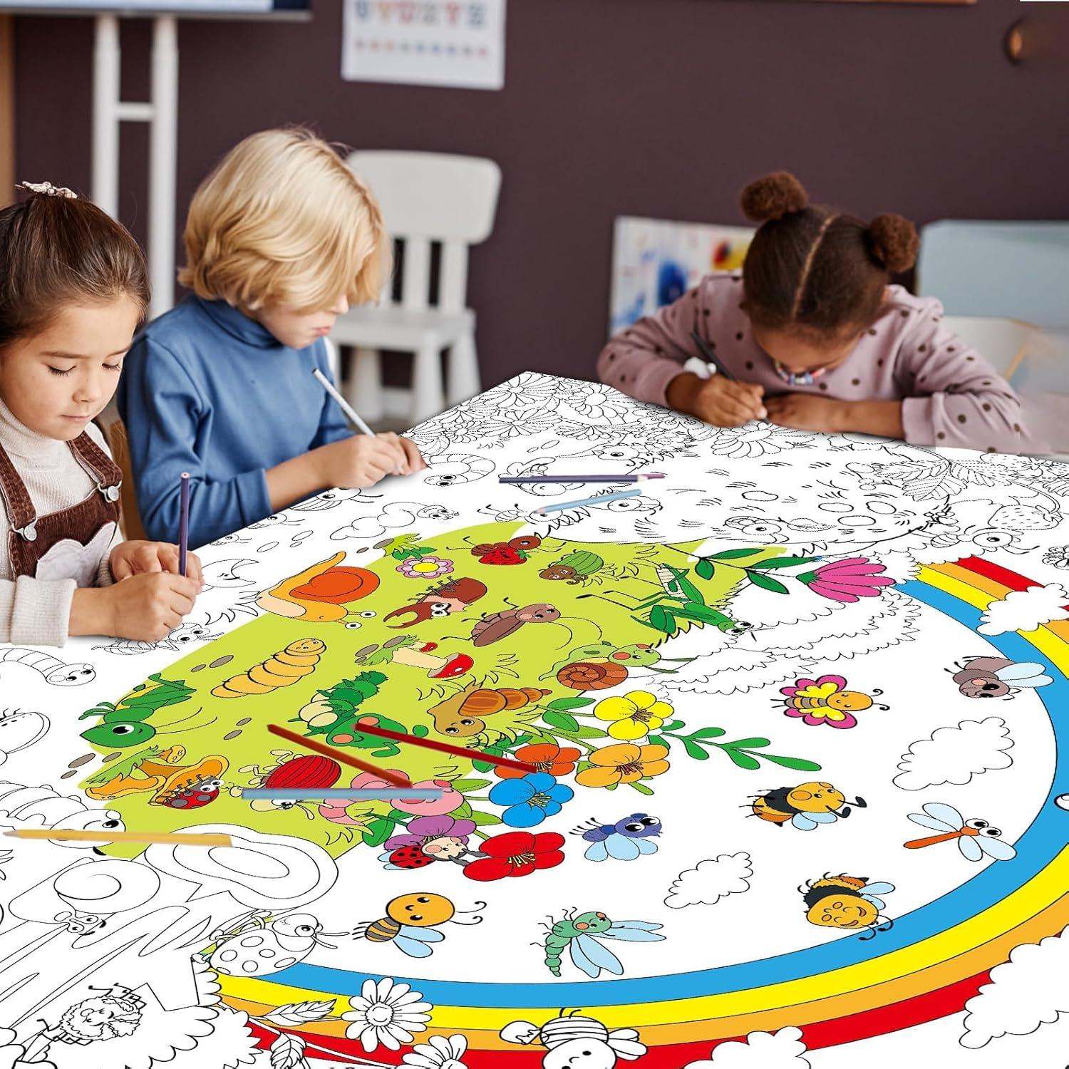 Póster para Colorear Jardín de Insectos Naozinebi 80x110cm