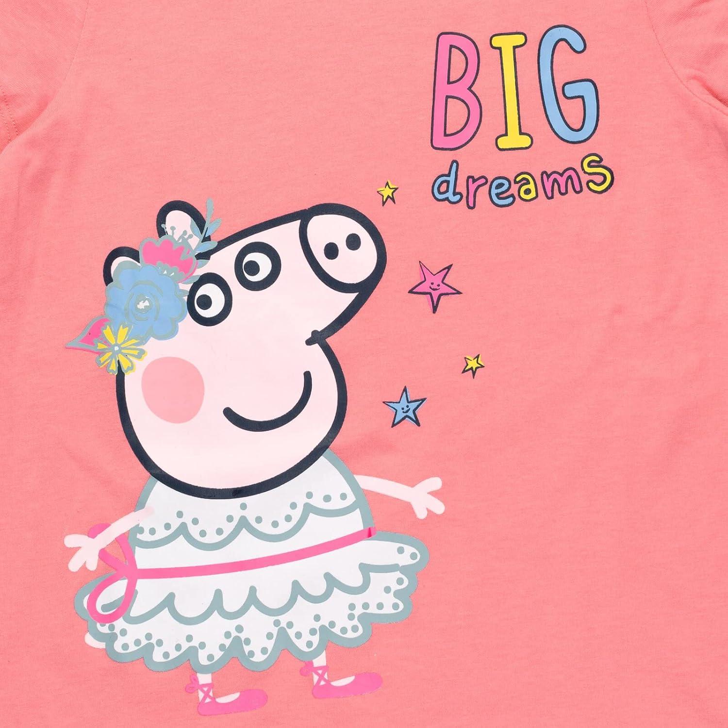 Camisetas Peppa Pig para Niñas, Paquete de 3, Talla 10-12