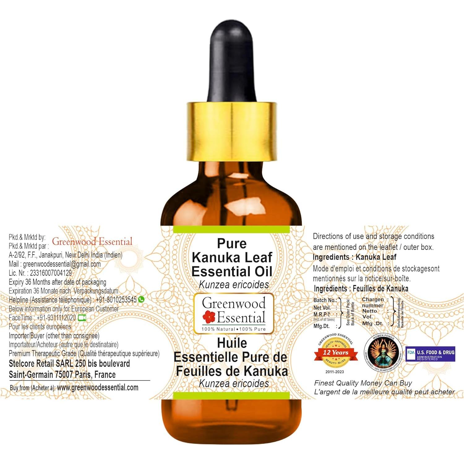 Aceite Esencial de Hoja de Kanuka Greenwood Essential 50ml