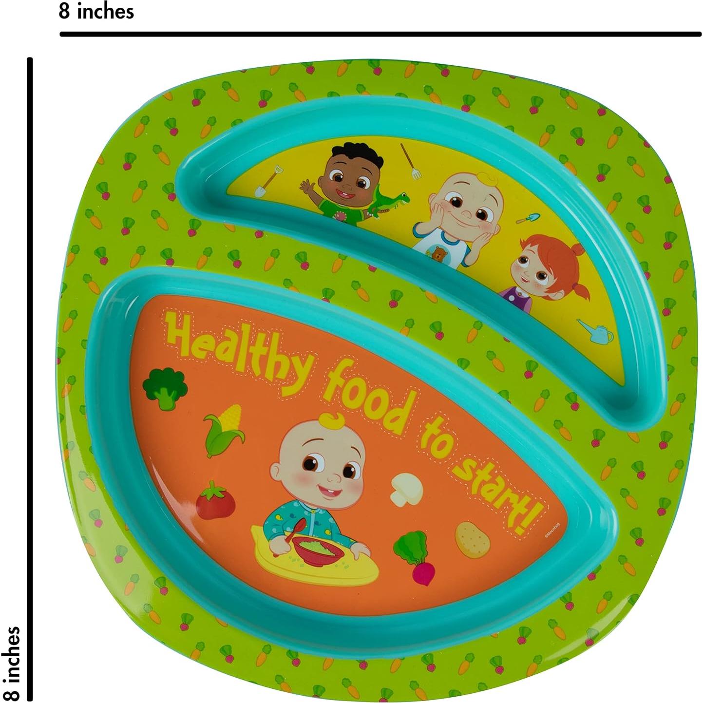 Set de Vajilla CoComelon 4 Piezas - Platos y Utensilios