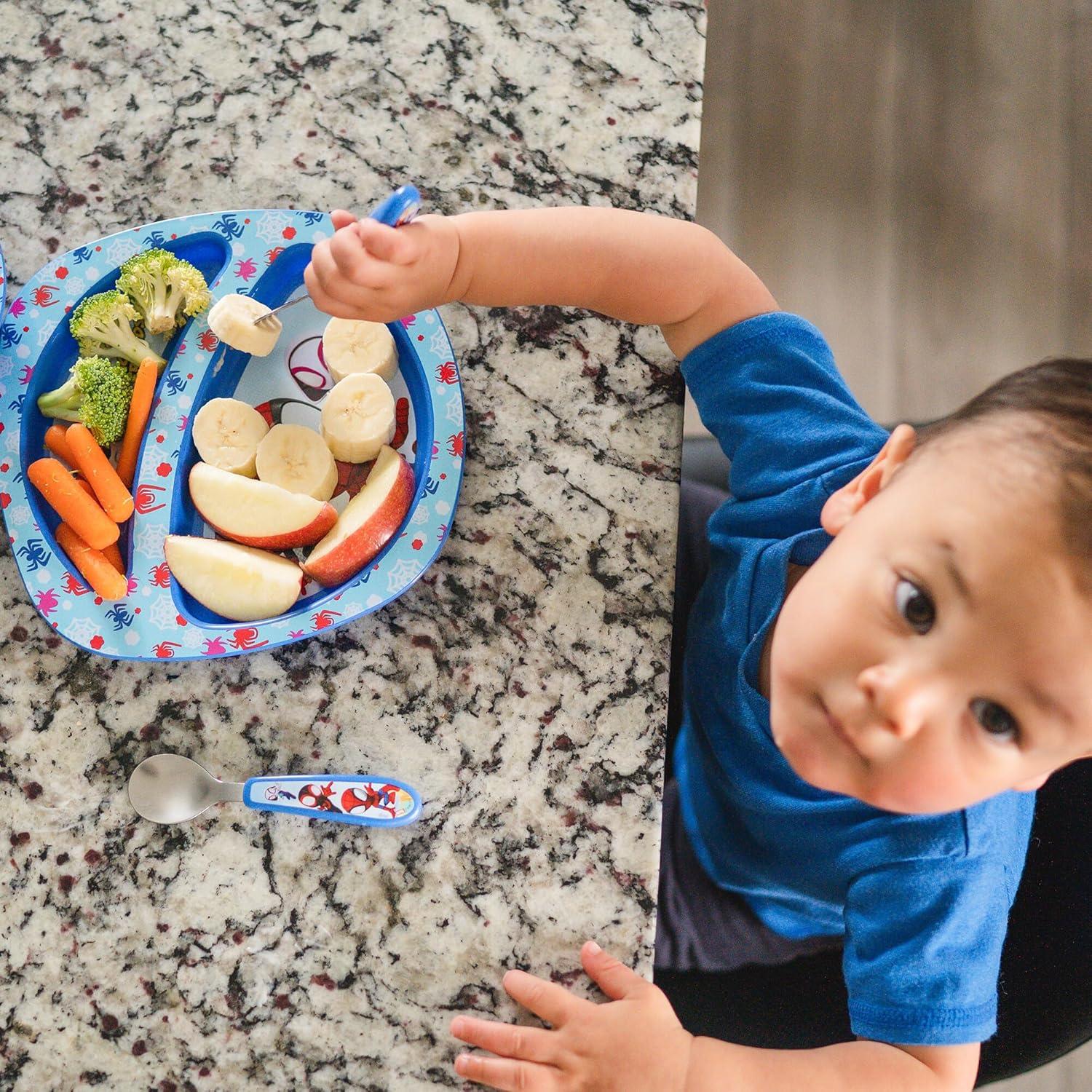 Juego de Vajilla para Niños Spidey 4 Piezas - Apto Lavavajillas