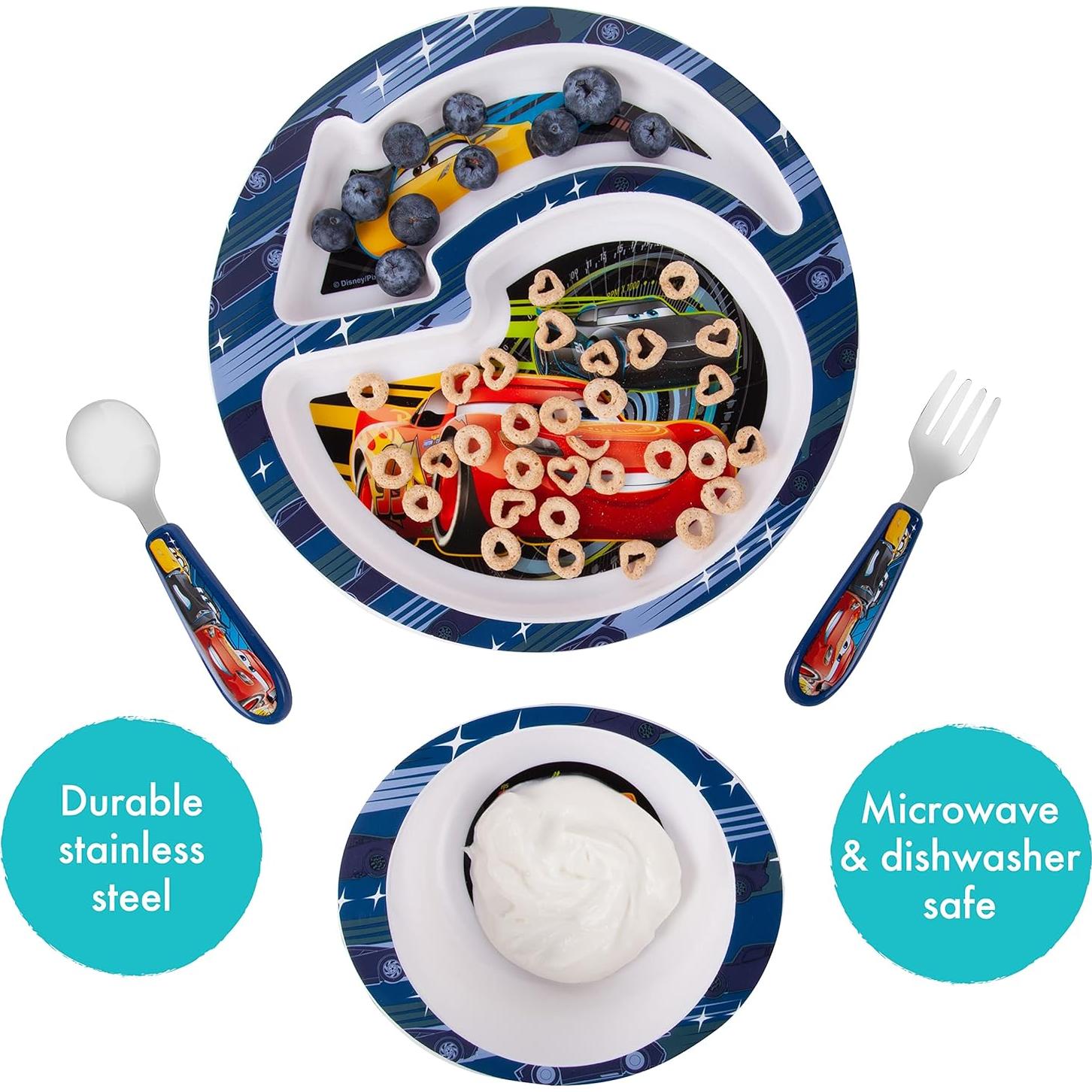 Juego de Vajilla Disney Pixar Cars - 4 Piezas para Niños