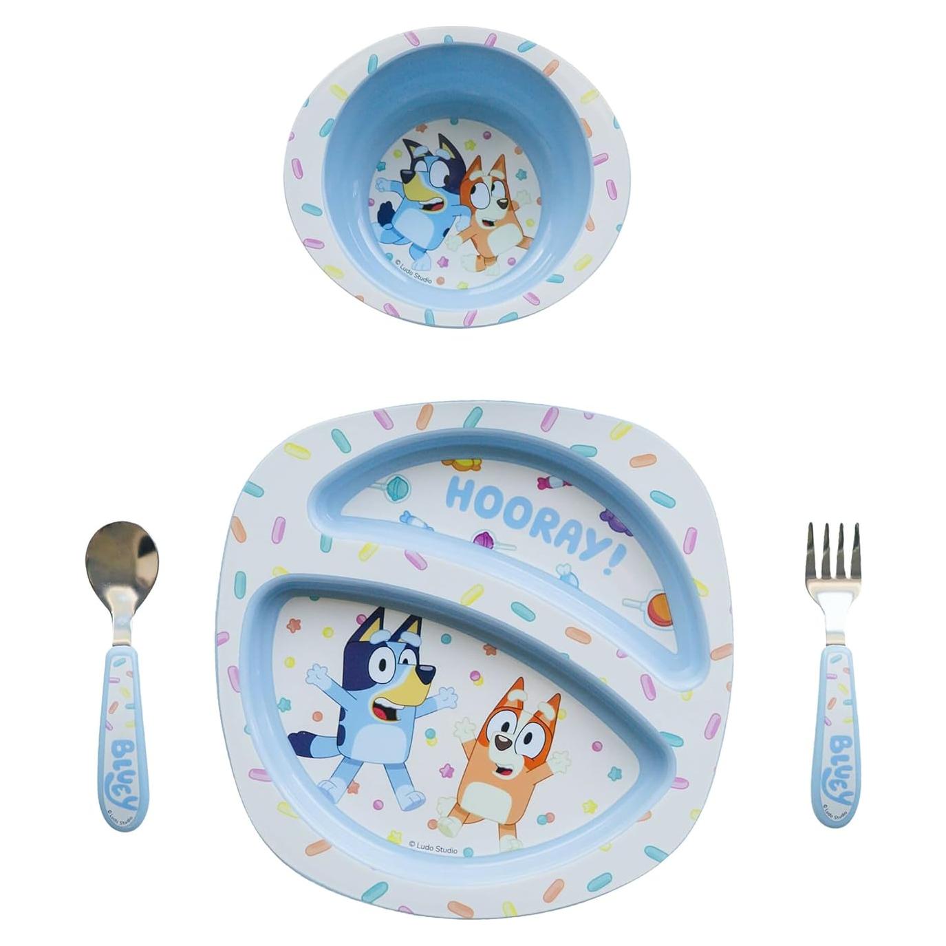 Set de Comida Bluey 4 Piezas para Niños - Libre de BPA