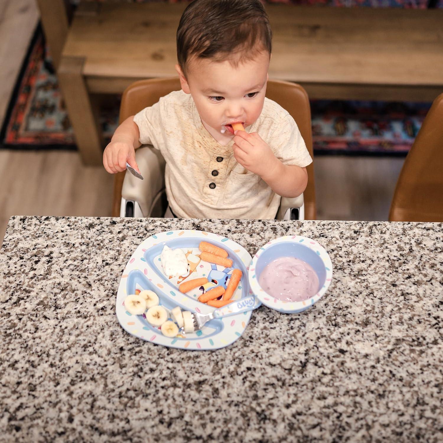 Set de Comida Bluey 4 Piezas para Niños - Libre de BPA