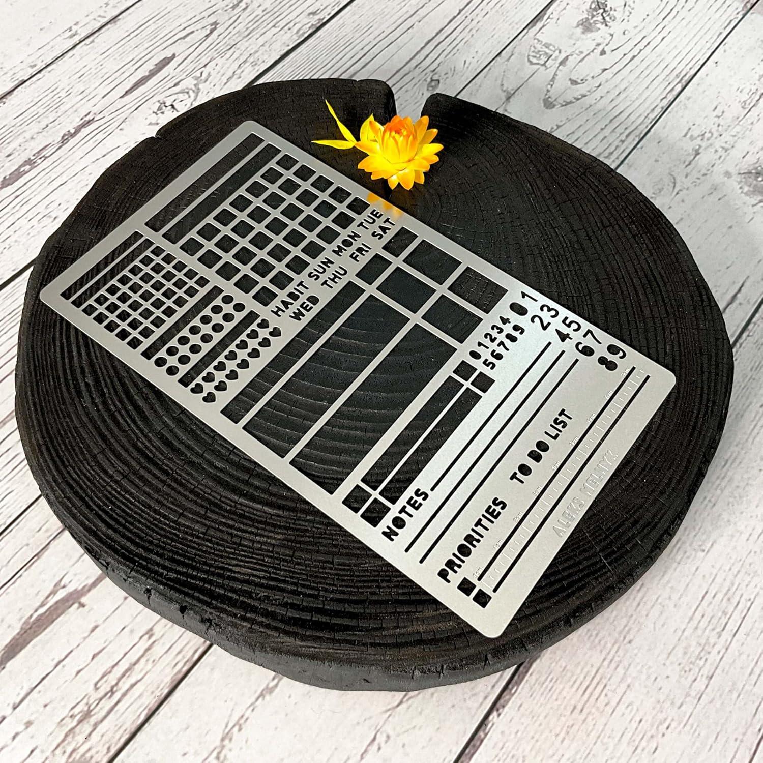 Plantilla de Metal Aleks Melnyk No.423 para Bullet Journaling A5