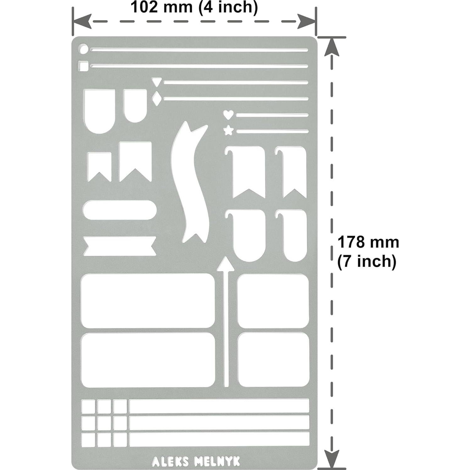 Plantilla de Metal Reutilizable A5 Aleks Melnyk Stencil 62
