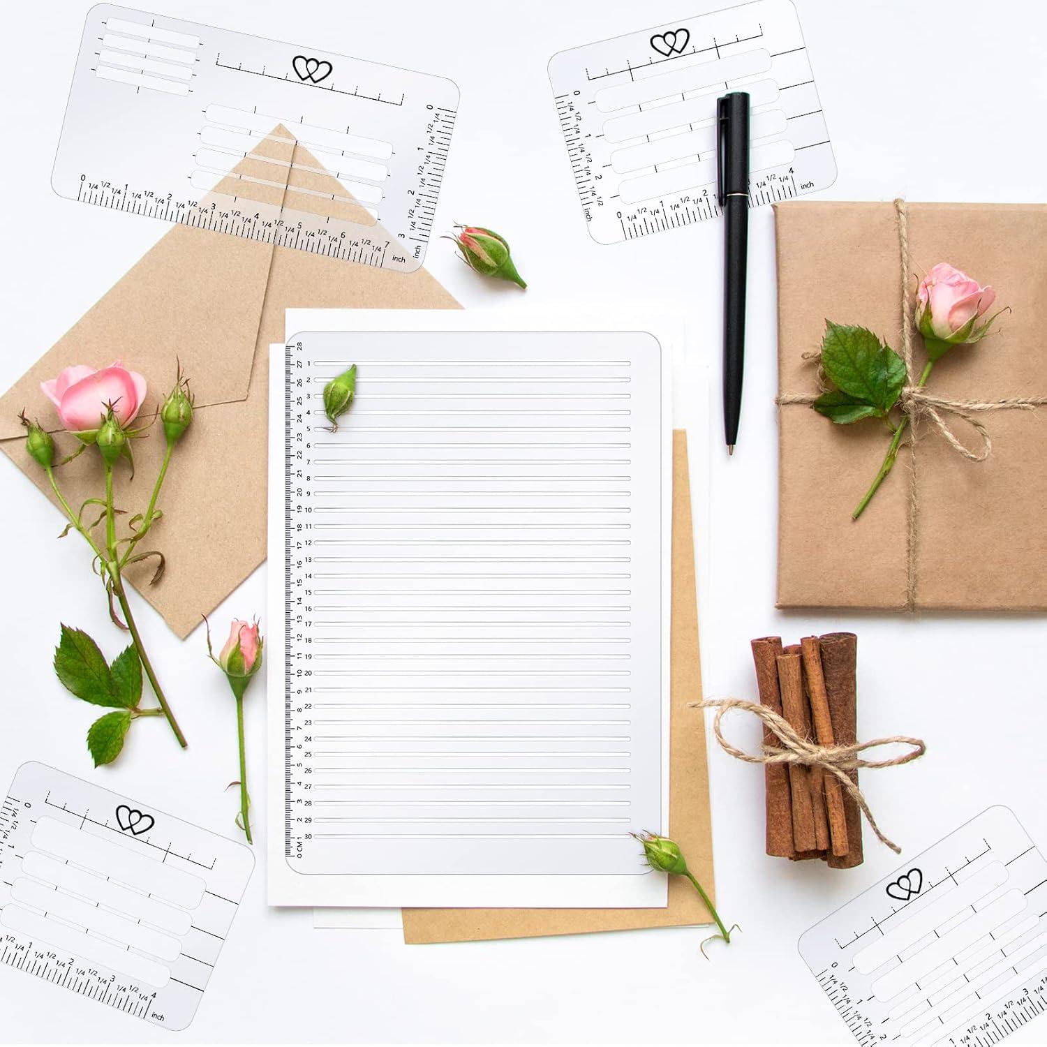 Paquete de 5 Plantillas de Caligrafía Teling para Journaling