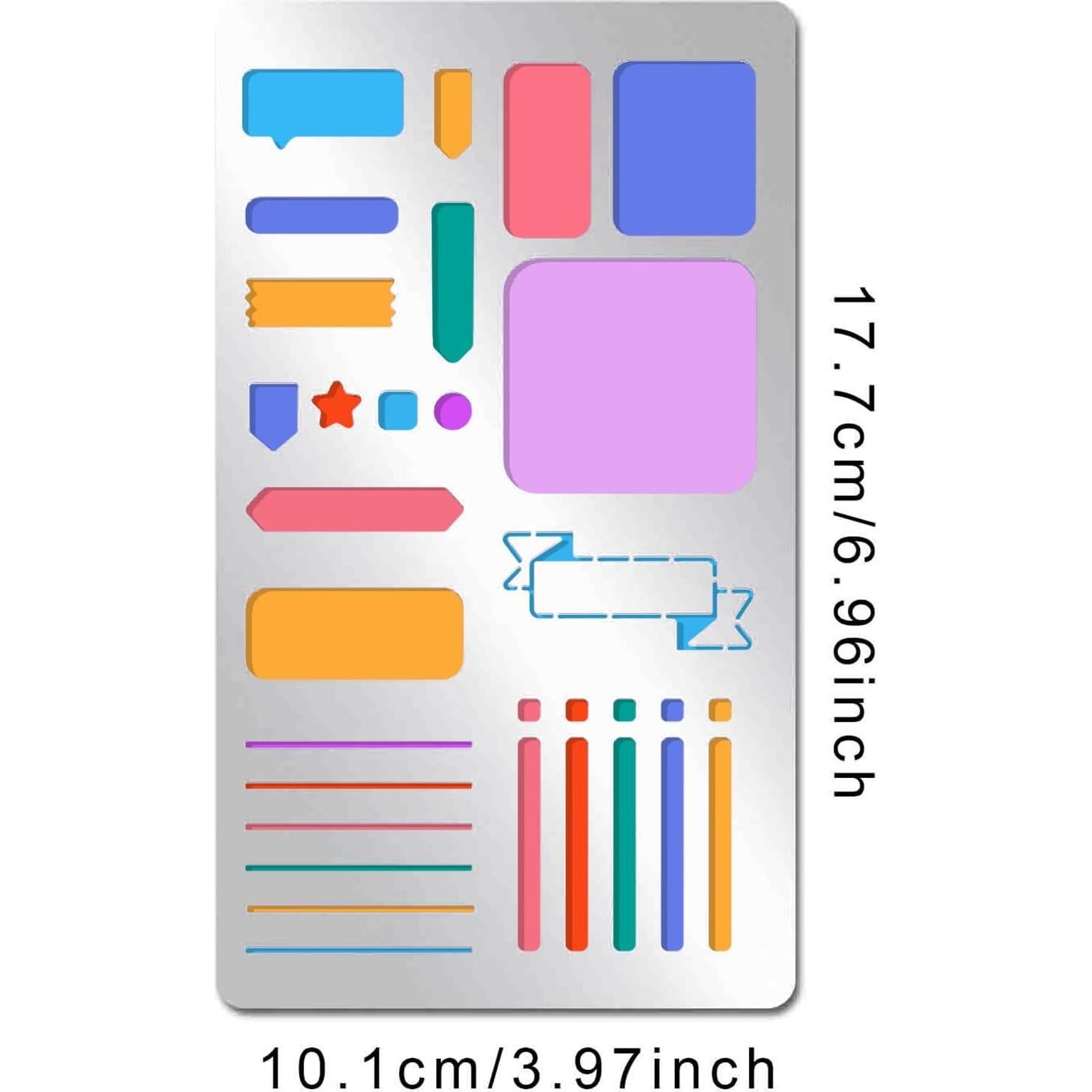 Plantilla de Metal INFUNLY para Dibujo y Scrapbooking 17.7x10.1cm