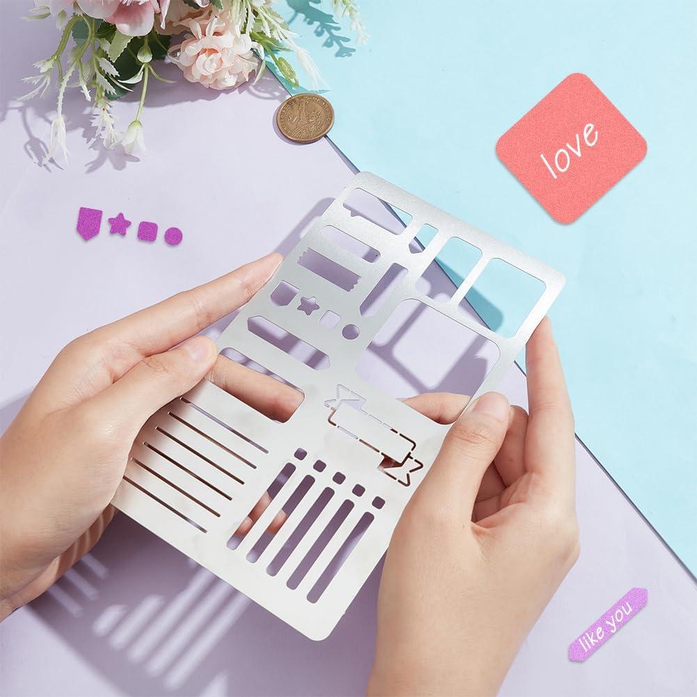 Plantilla de Metal INFUNLY para Dibujo y Scrapbooking 17.7x10.1cm