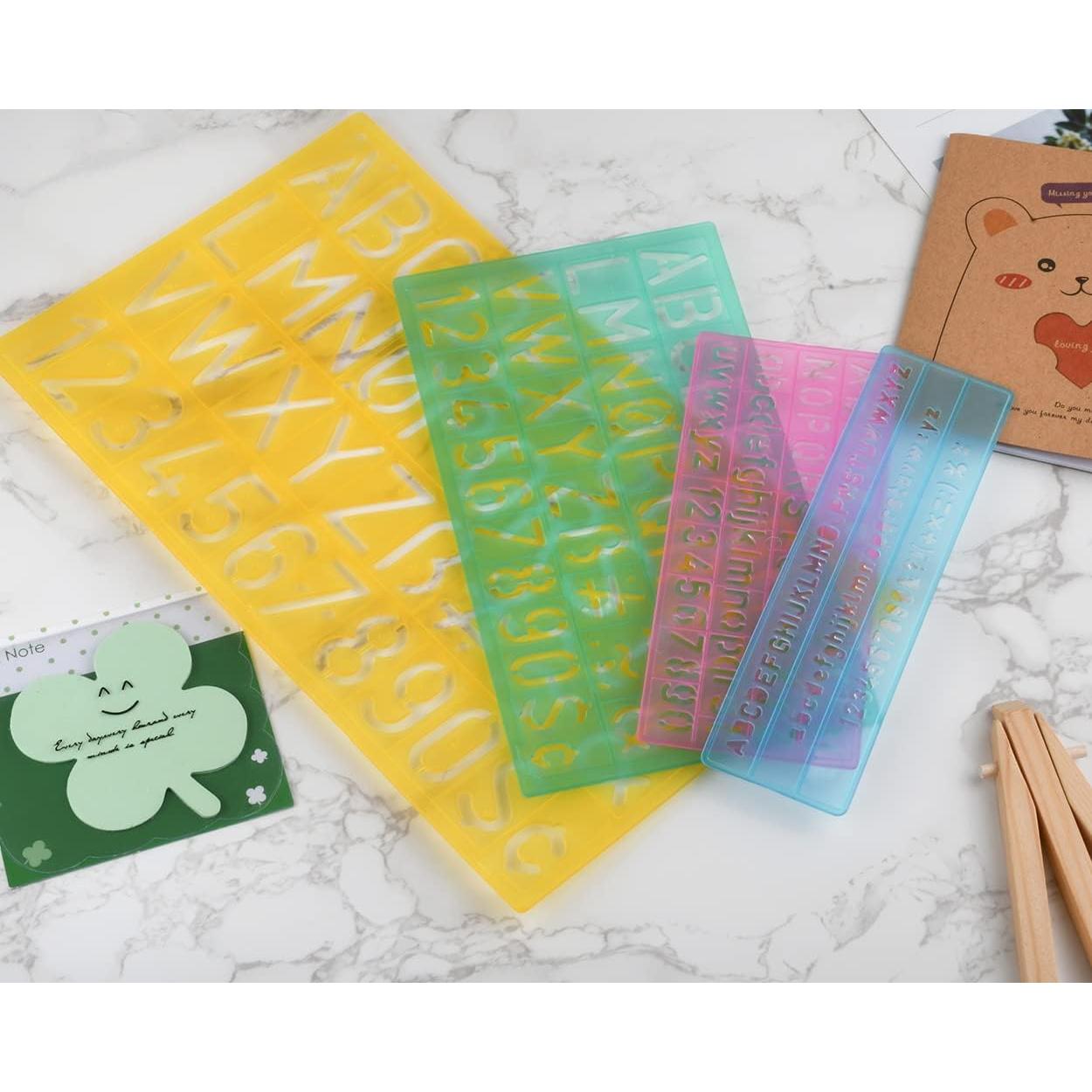 Conjunto de Plantillas de Letras DS. ESTILO DISTINTIVO 4 Pzas