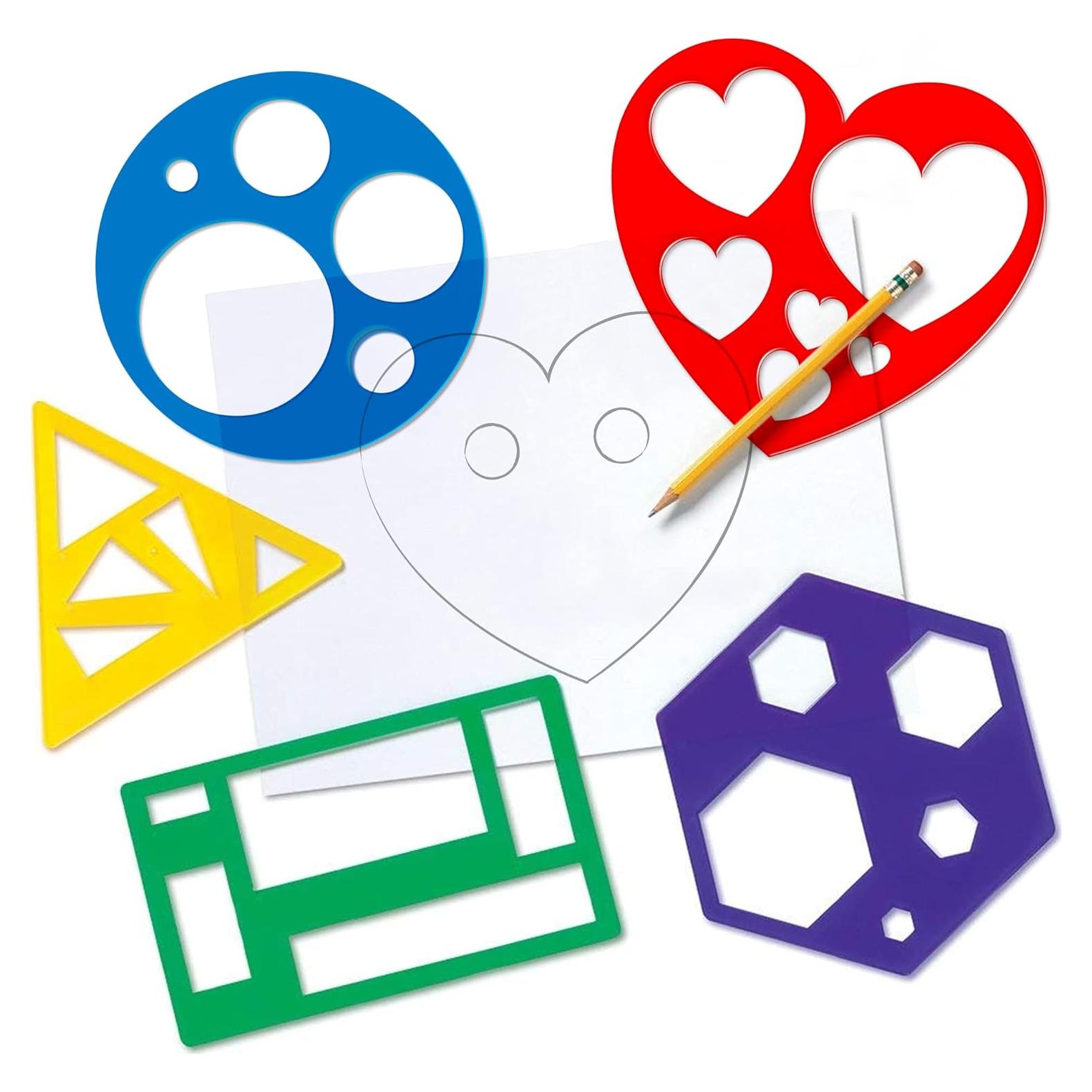 Juego de Plantillas de Dibujo Karty - 10 Piezas Coloridas