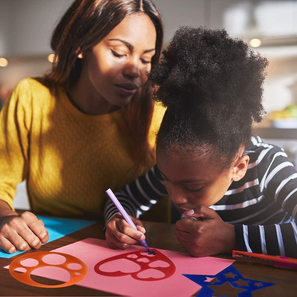 Juego de Plantillas de Dibujo Karty - 10 Piezas Coloridas