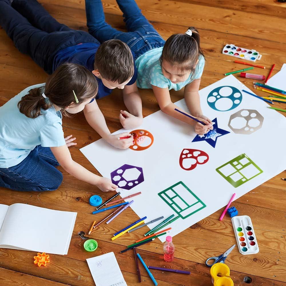 Juego de Plantillas de Dibujo Karty - 10 Piezas Coloridas