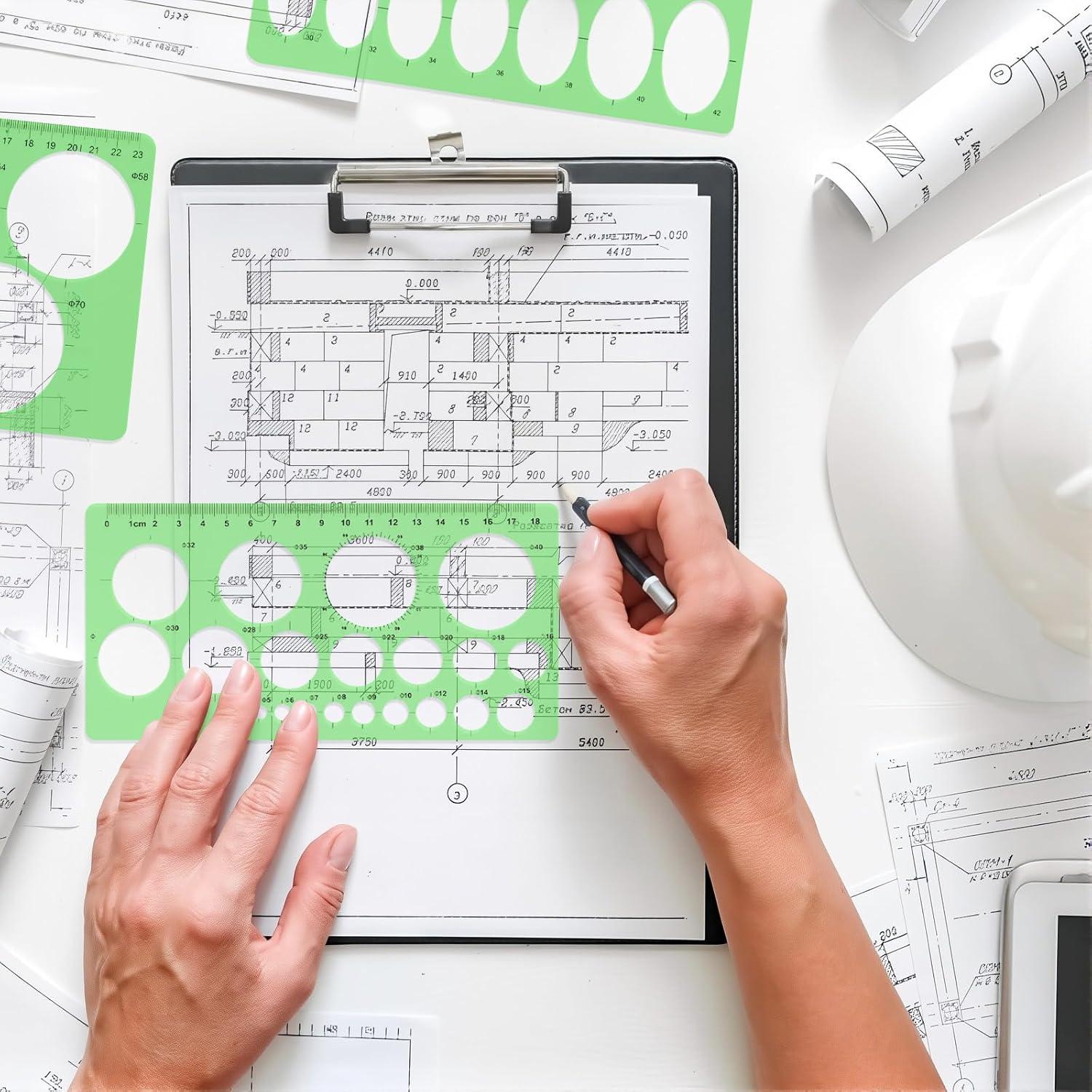 Plantilla de Círculo 3 Piezas Yonghan - Dibujo Preciso
