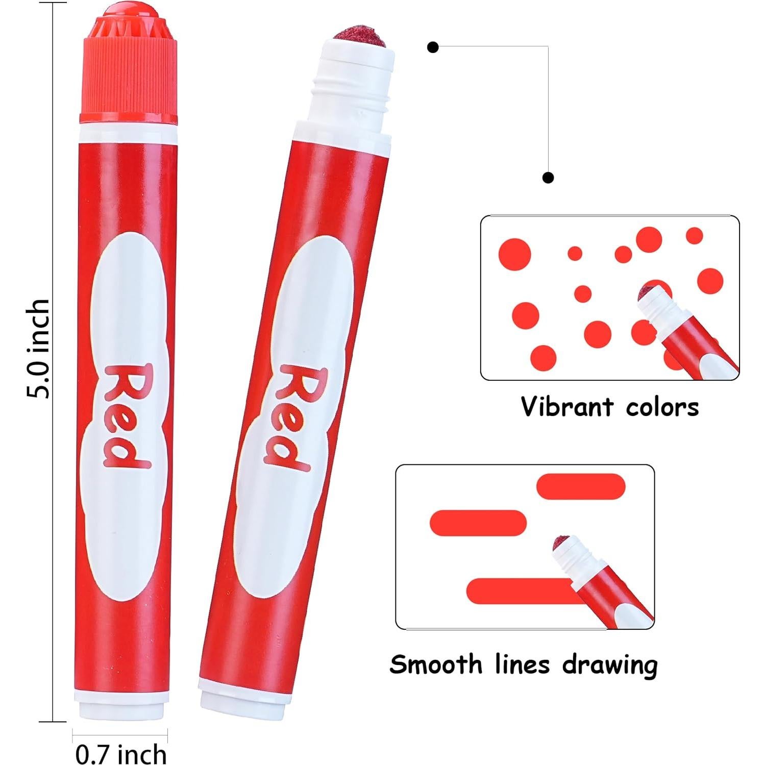 Marcadores de Puntos Woswel 60 Unidades Multicolor Lavables