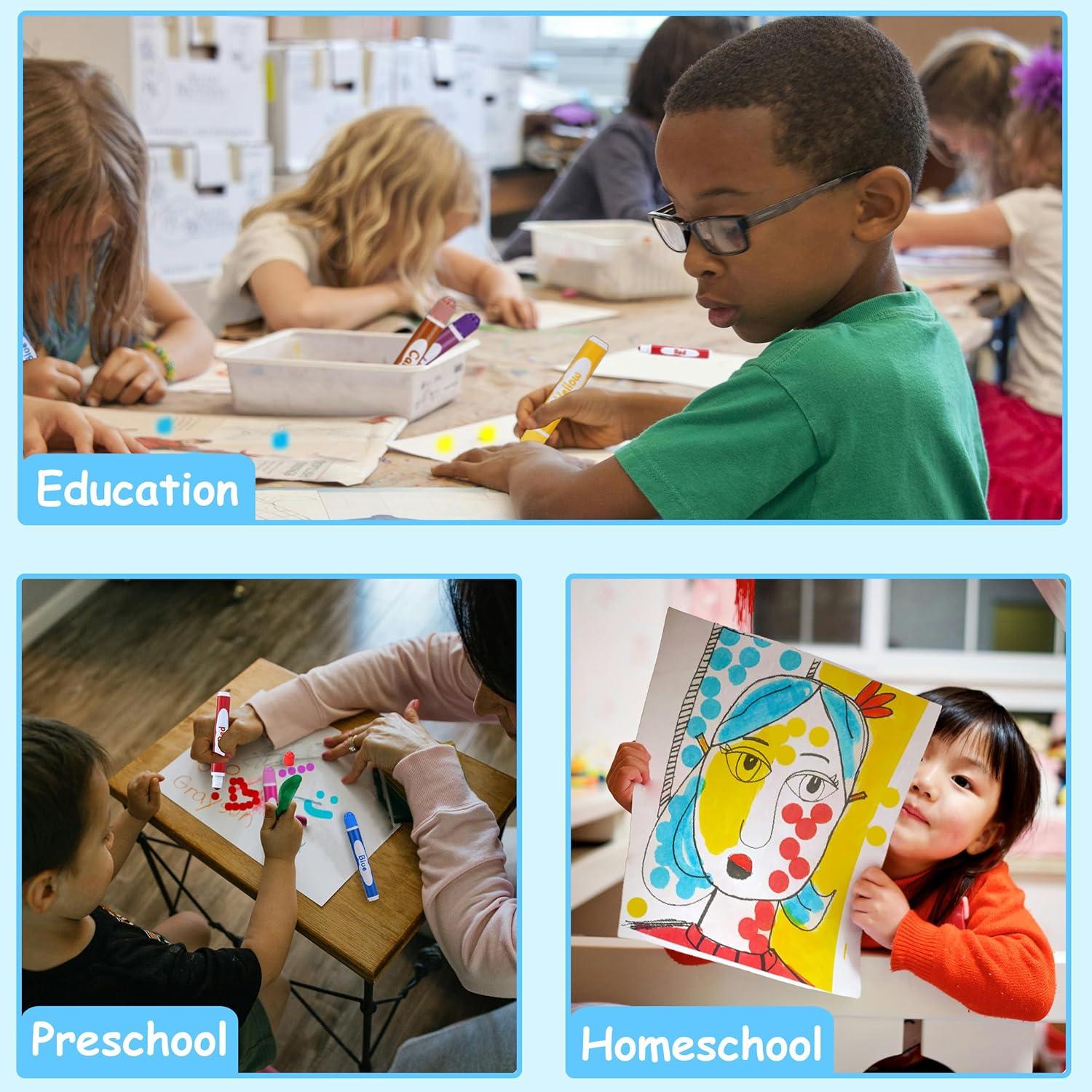 Marcadores de Puntos Woswel 60 Unidades Multicolor Lavables