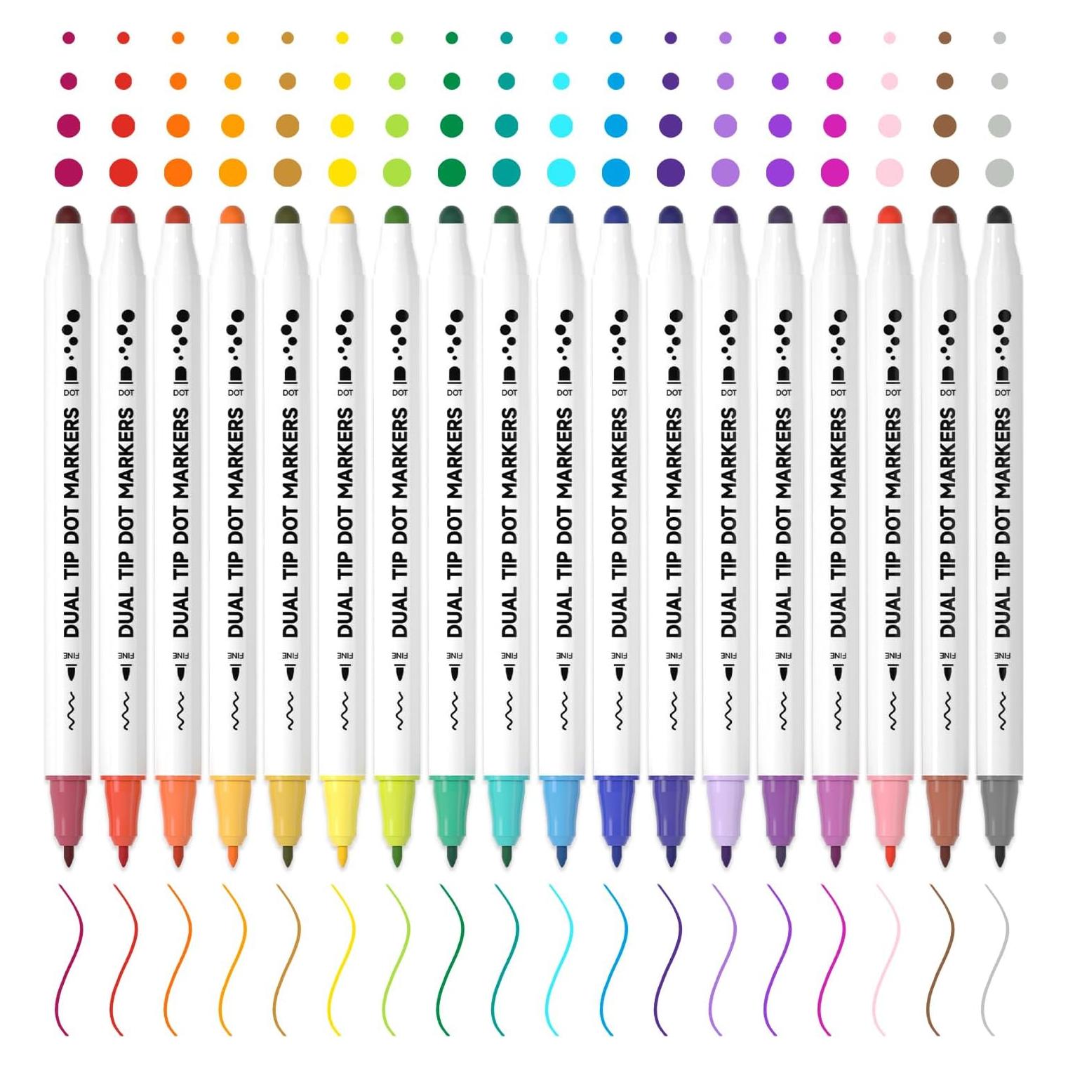 Marcadores de Punta Doble Shuttle Art 18 Colores 0.8mm