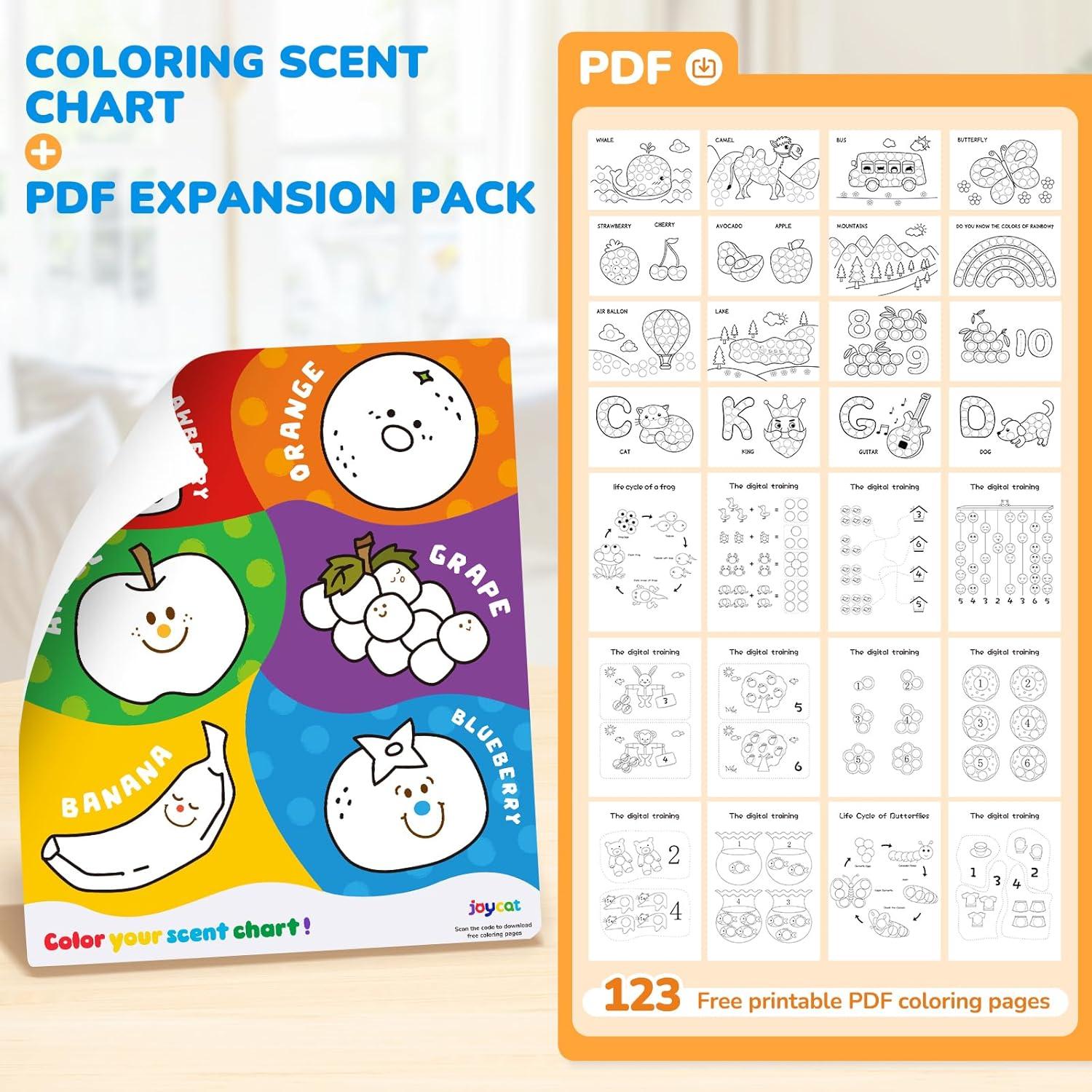 Marcador de Puntos Lavable Joycat - 6 Colores Aromatizados