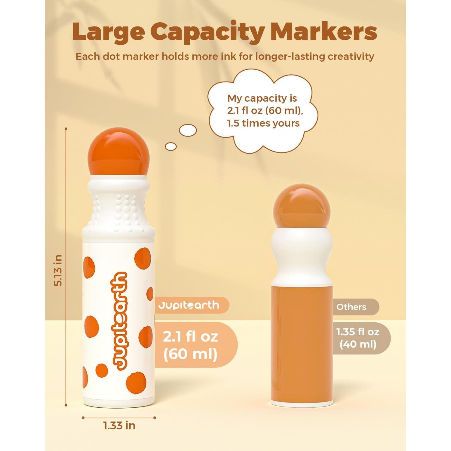 Kit de Marcadores de Puntos JUPITEARTH 22 PCS No Tóxicos 8 Colores