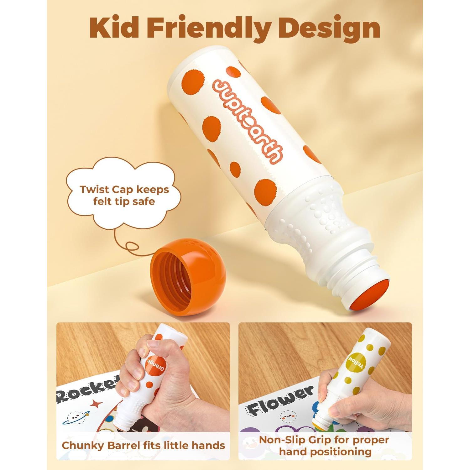 Kit de Marcadores de Puntos JUPITEARTH 22 PCS No Tóxicos 8 Colores