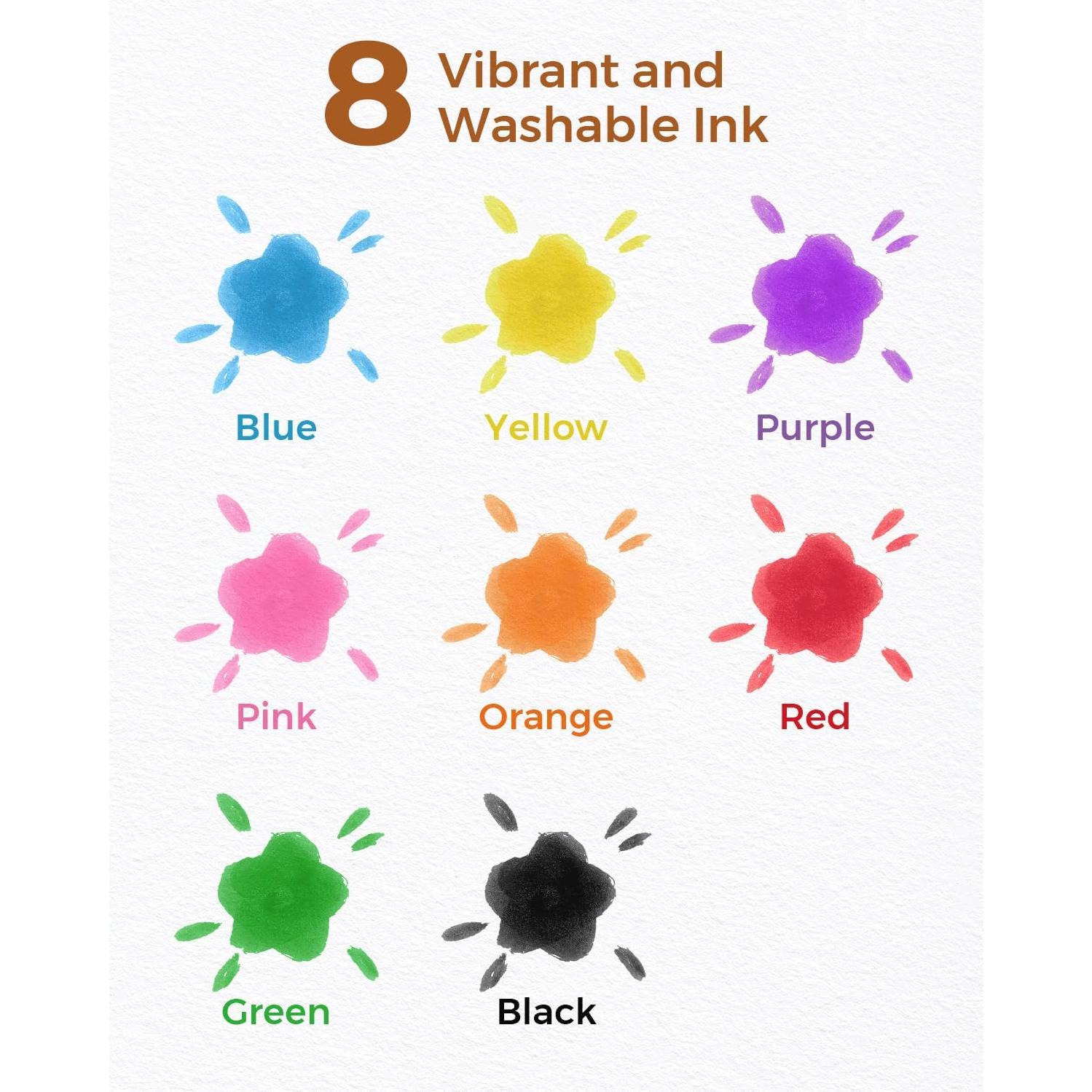 Kit de Marcadores de Puntos JUPITEARTH 22 PCS No Tóxicos 8 Colores