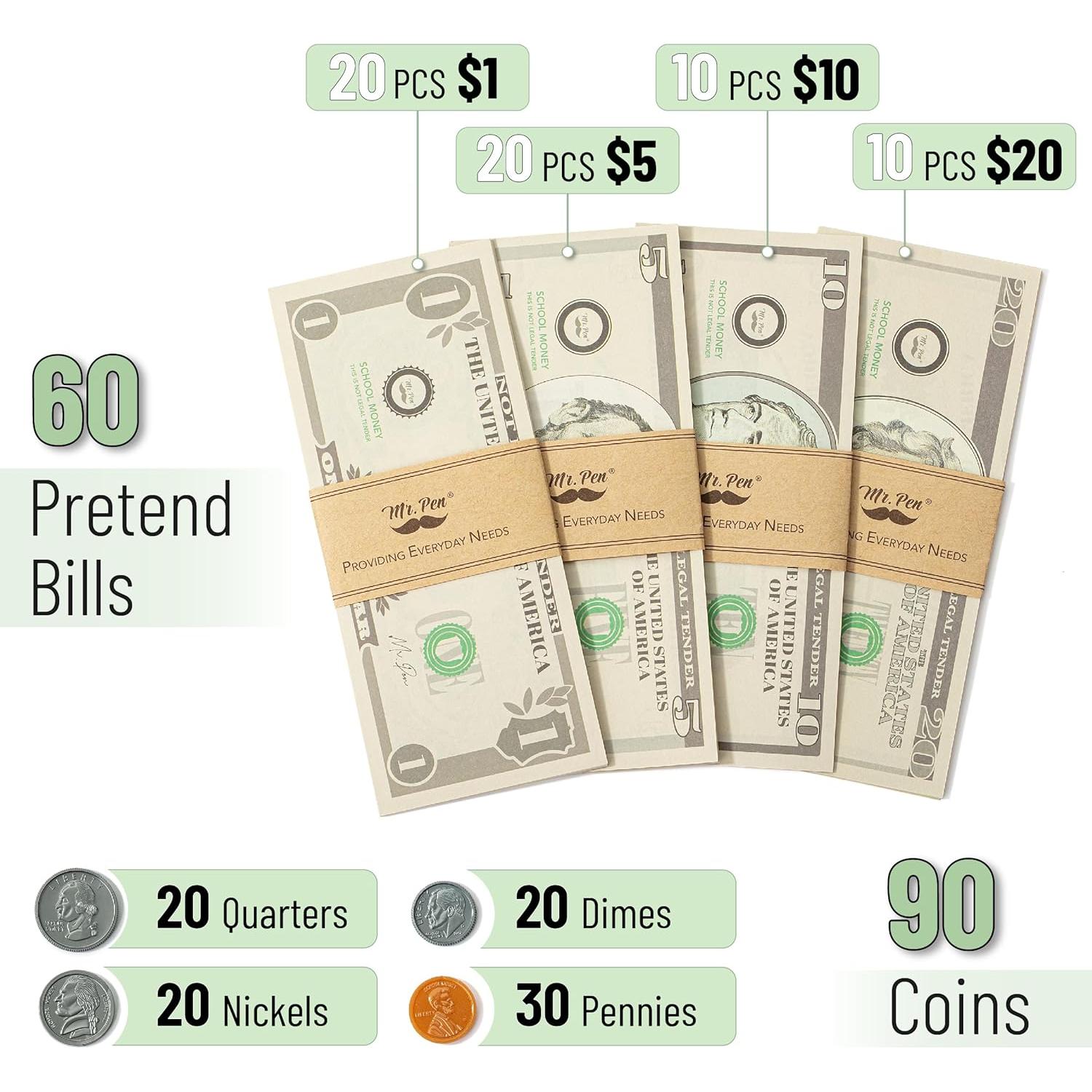 Dinero de Juguete Mr. Pen 150 Piezas para Niños 3+