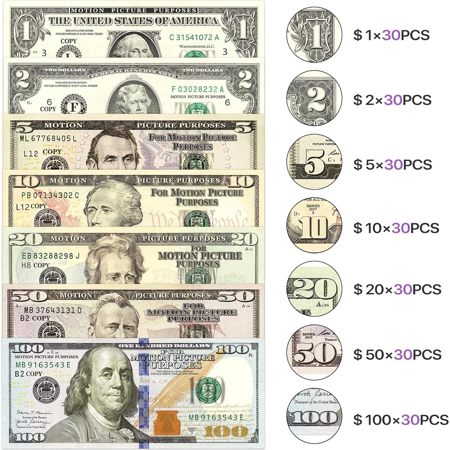 210 Billetes Falsos Neofield - Realistas para Películas y Juegos