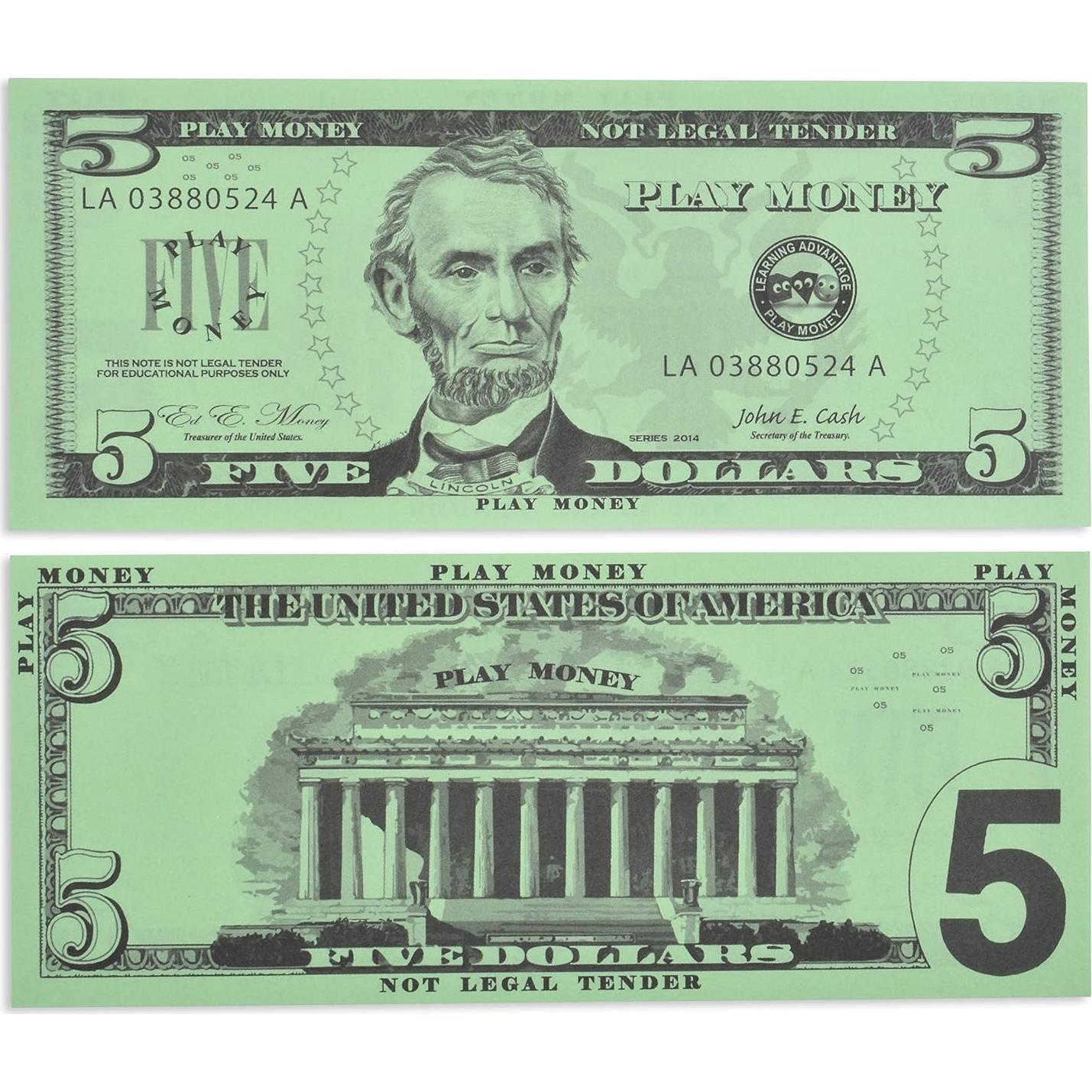 Set de Billetes de Juego Learning Advantage - 105 Billetes