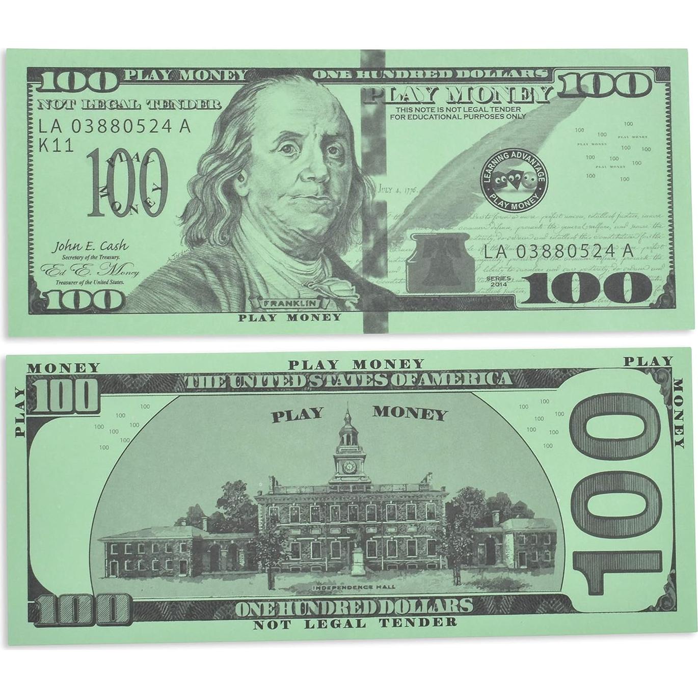 Set de Billetes de Juego Learning Advantage - 105 Billetes