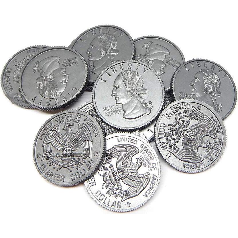 Juego de Monedas Falsas hand2mind - 768 Piezas de Plástico