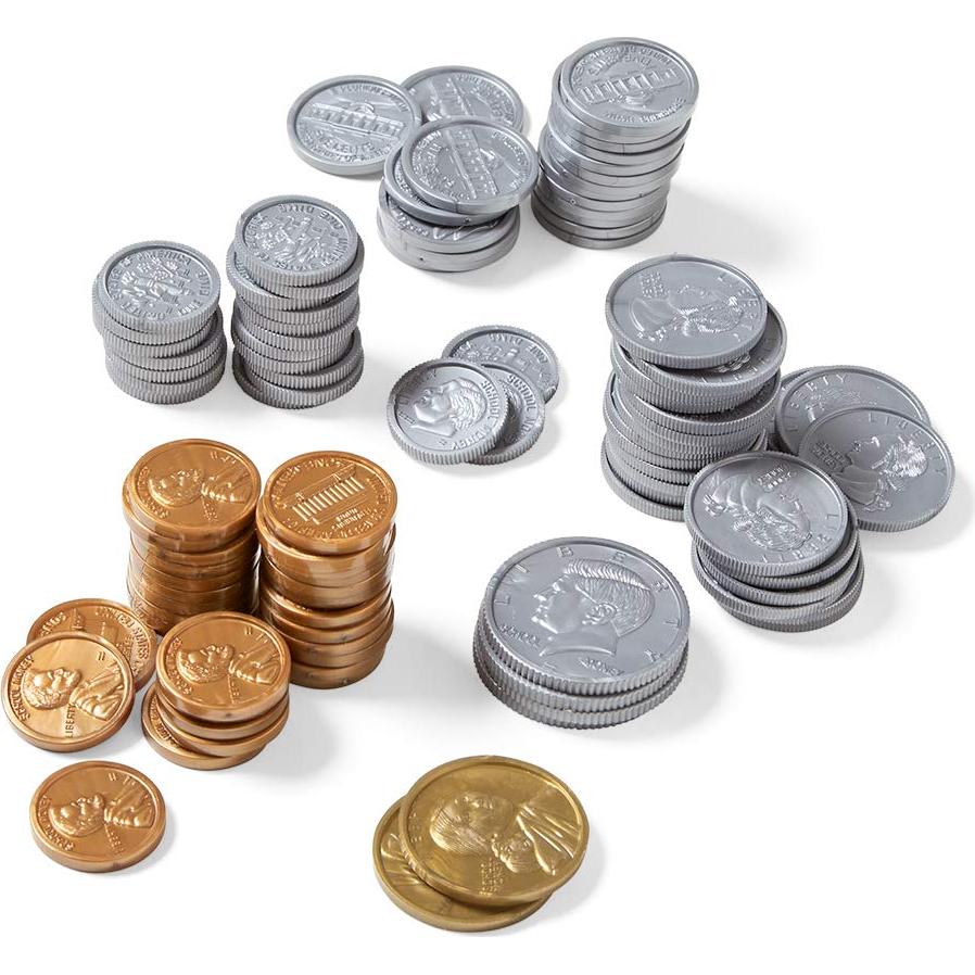 Juego de Monedas Falsas hand2mind - 768 Piezas de Plástico