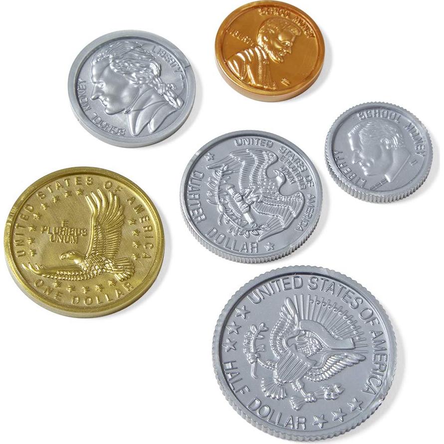 Juego de Monedas Falsas hand2mind - 768 Piezas de Plástico