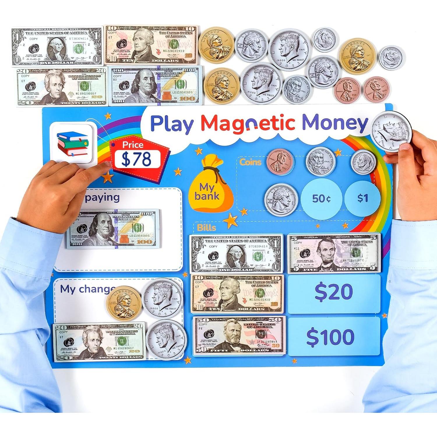 Juego de Dinero Magnético Simple Magic 67 PCS para Niños