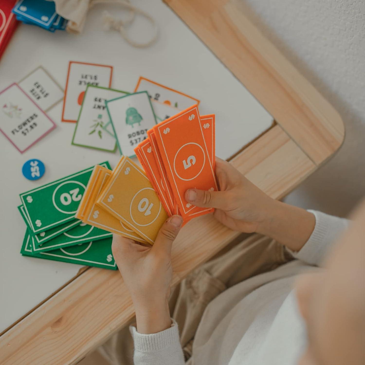 Juego de Dinero de Fieltro Educativo Buen Terreno 50 Piezas