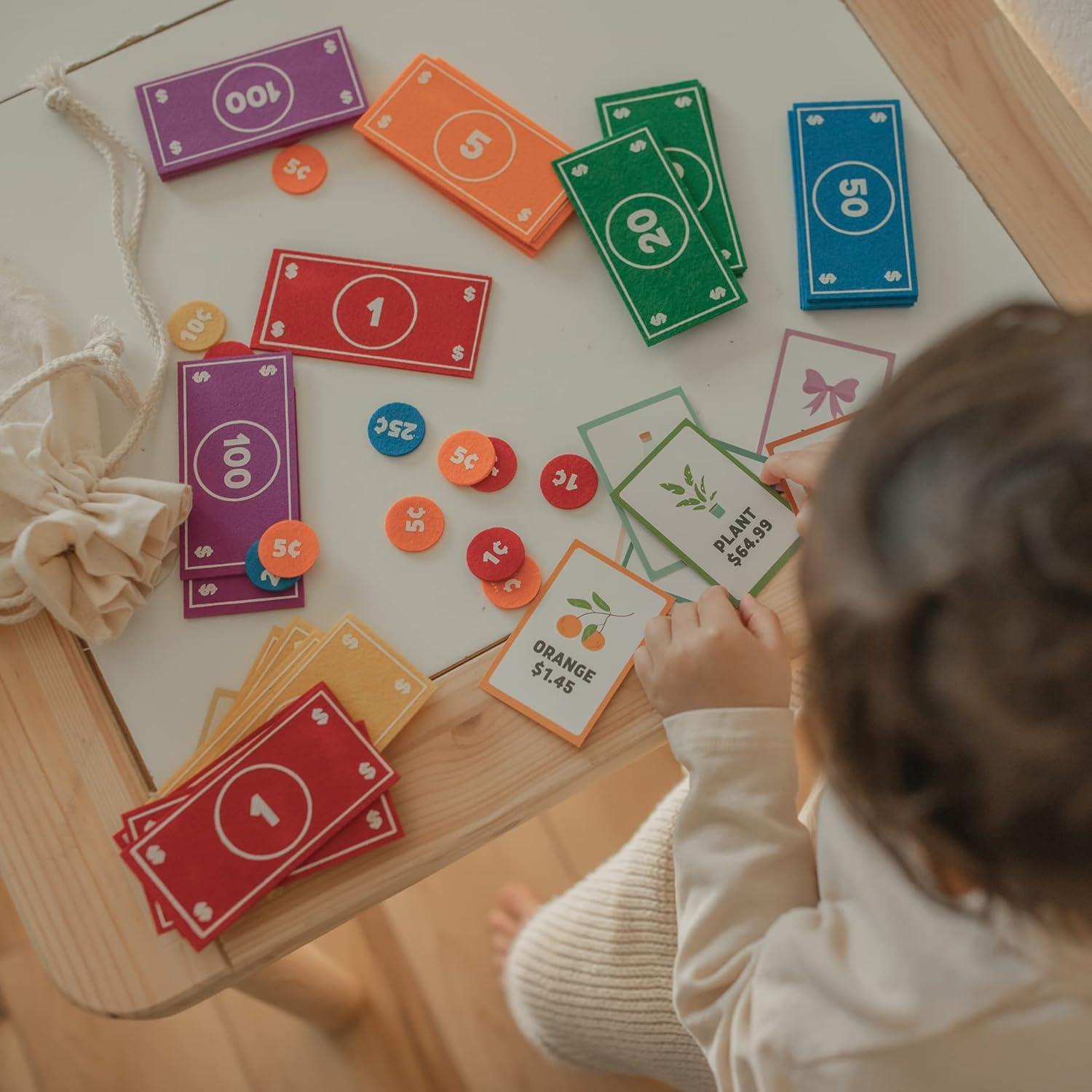 Juego de Dinero de Fieltro Educativo Buen Terreno 50 Piezas