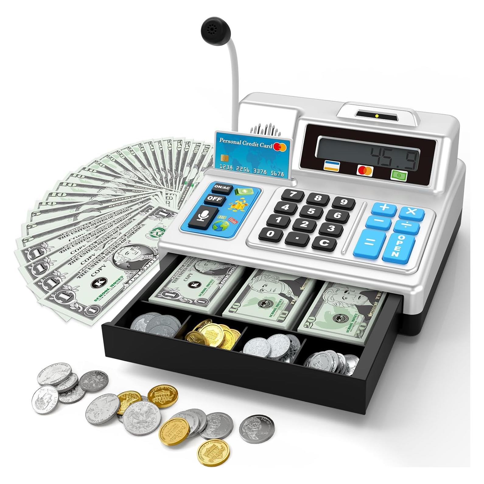 Registradora de Juguete Shantou con 103 Piezas y Calculadora