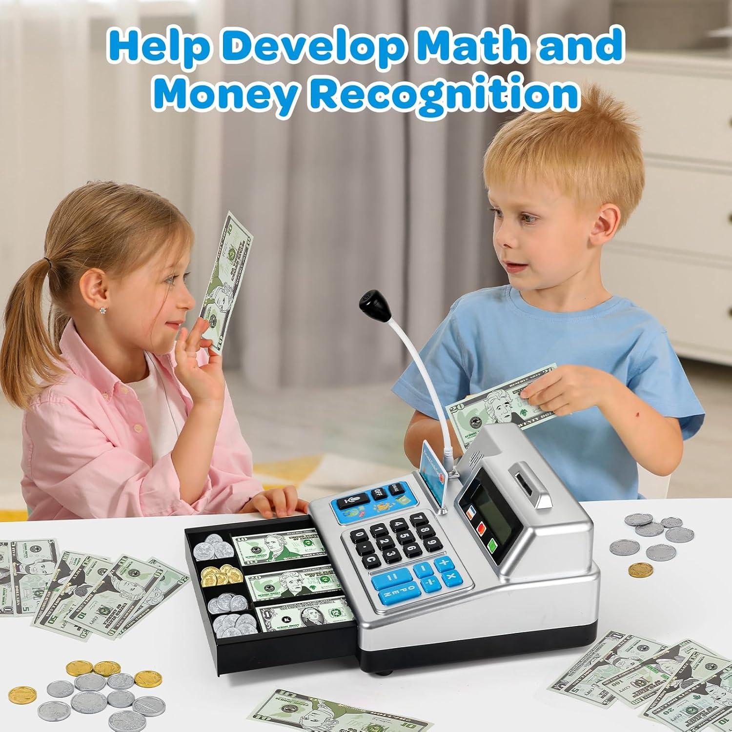 Registradora de Juguete Shantou con 103 Piezas y Calculadora