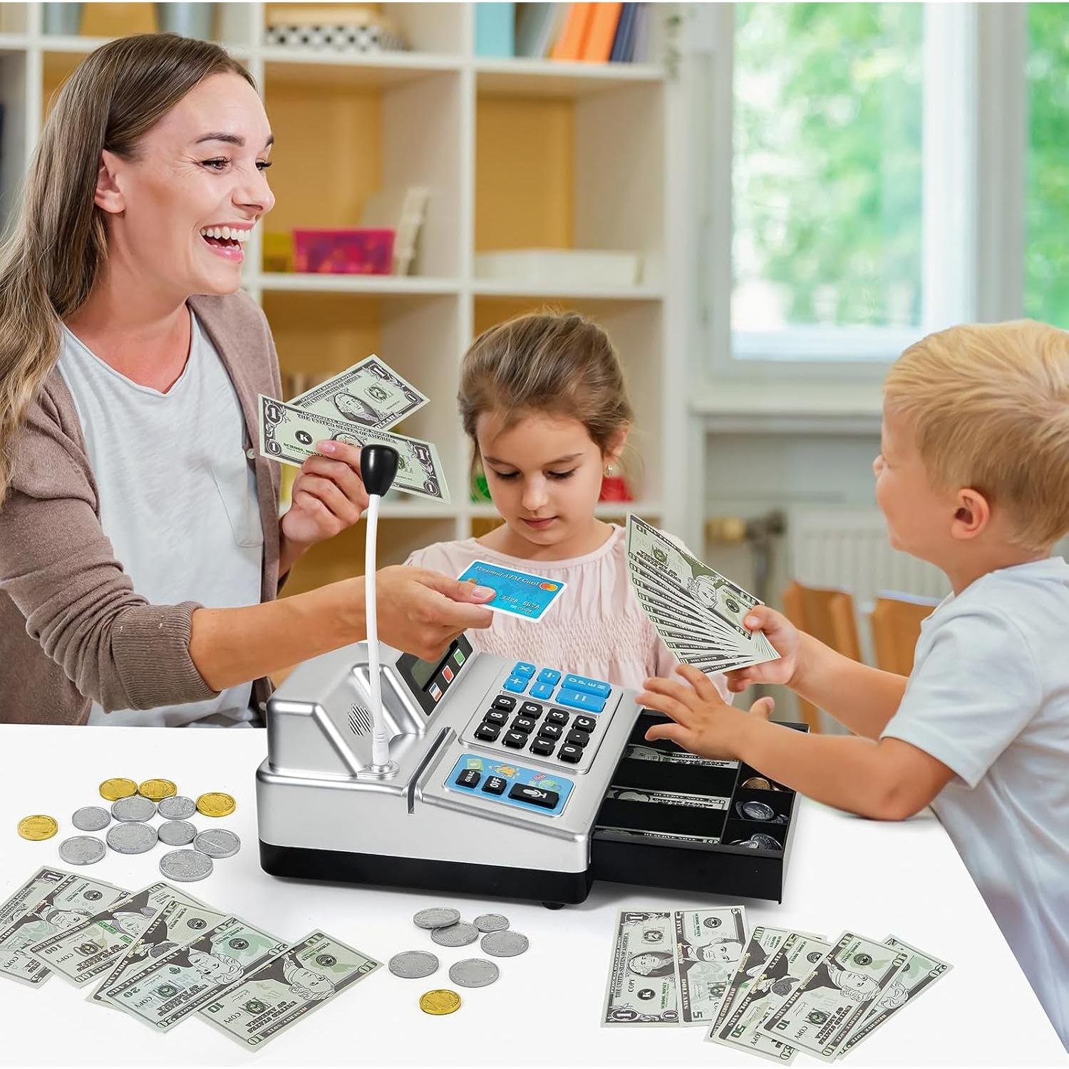 Registradora de Juguete Shantou con 103 Piezas y Calculadora