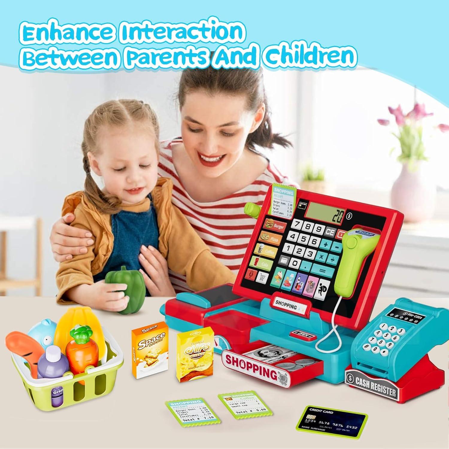 Juego de Caja Registradora Infantil con Calculadora y Música