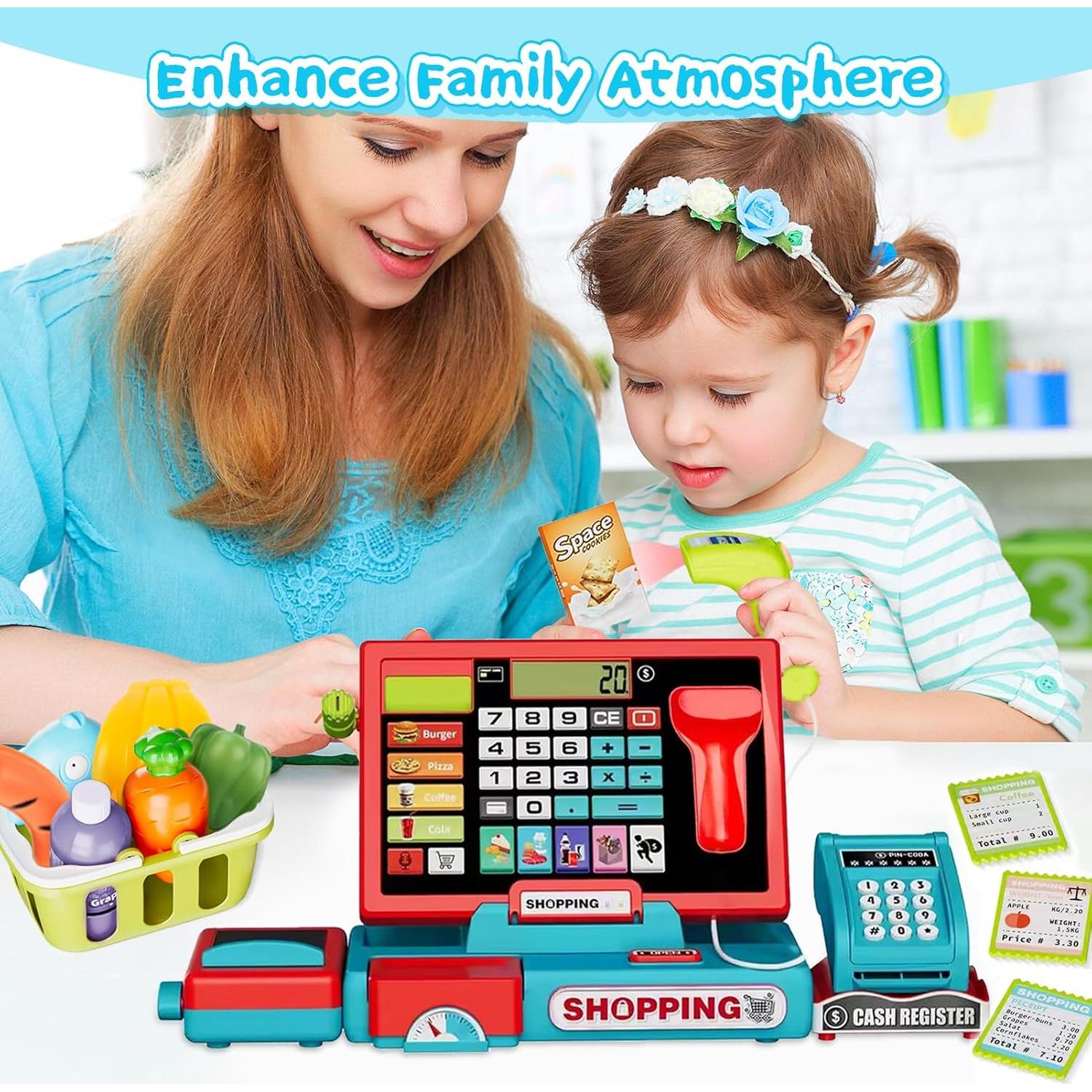 Juego de Caja Registradora Infantil con Calculadora y Música