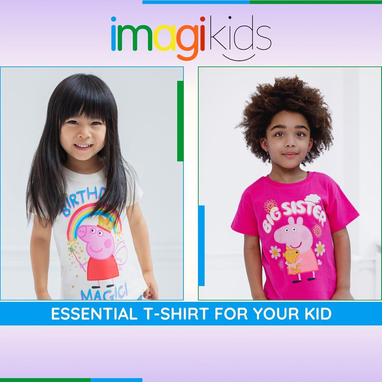 Camiseta Peppa Pig Niñas Talla 4T Rosa Brillante