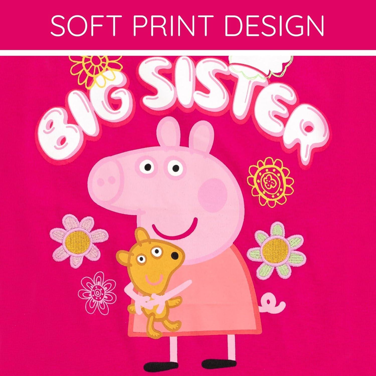 Camiseta Peppa Pig Niñas Talla 4T Rosa Brillante