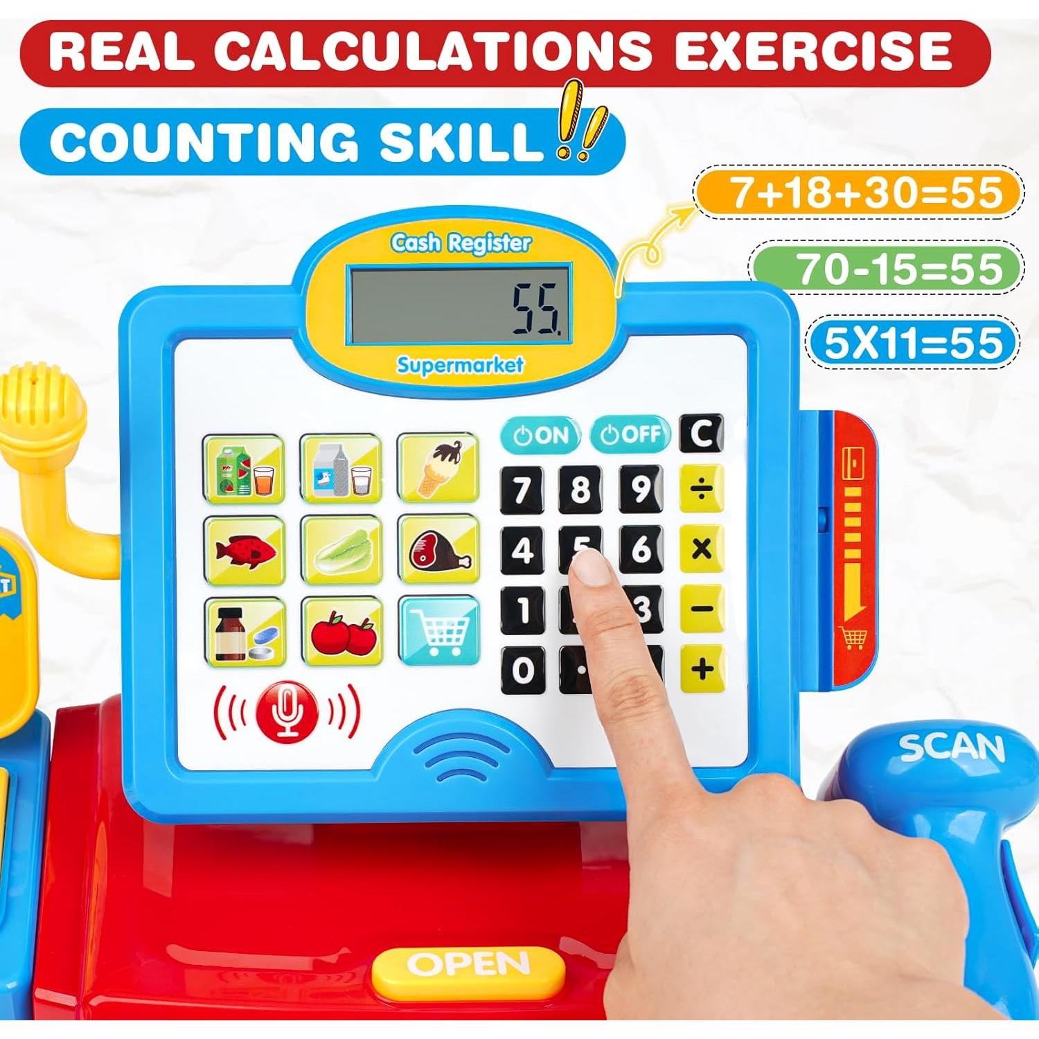 Caja Registradora Juguete Dreamon con Calculadora y Accesorios