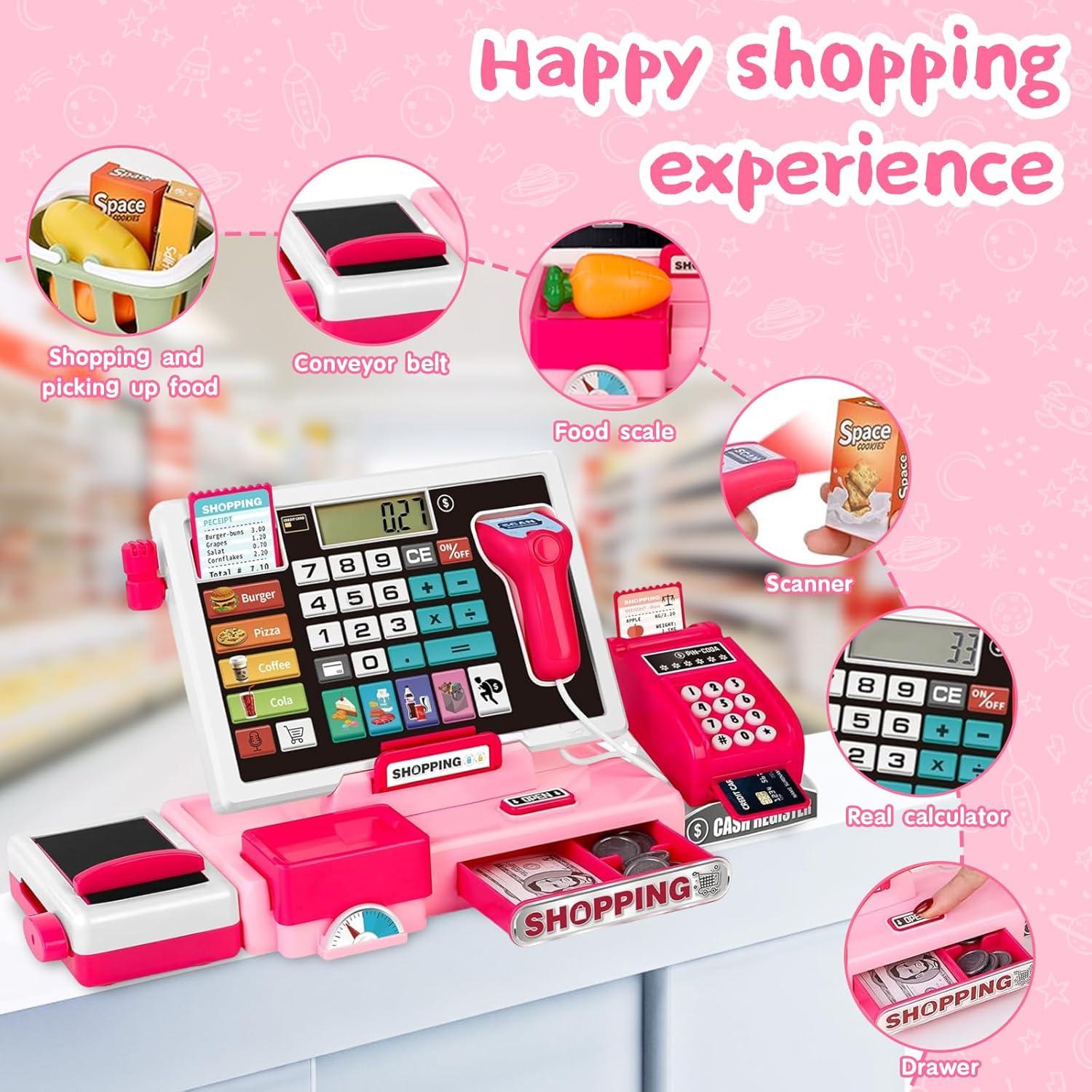 Juego de Caja Registradora Infantil con Calculadora y Música
